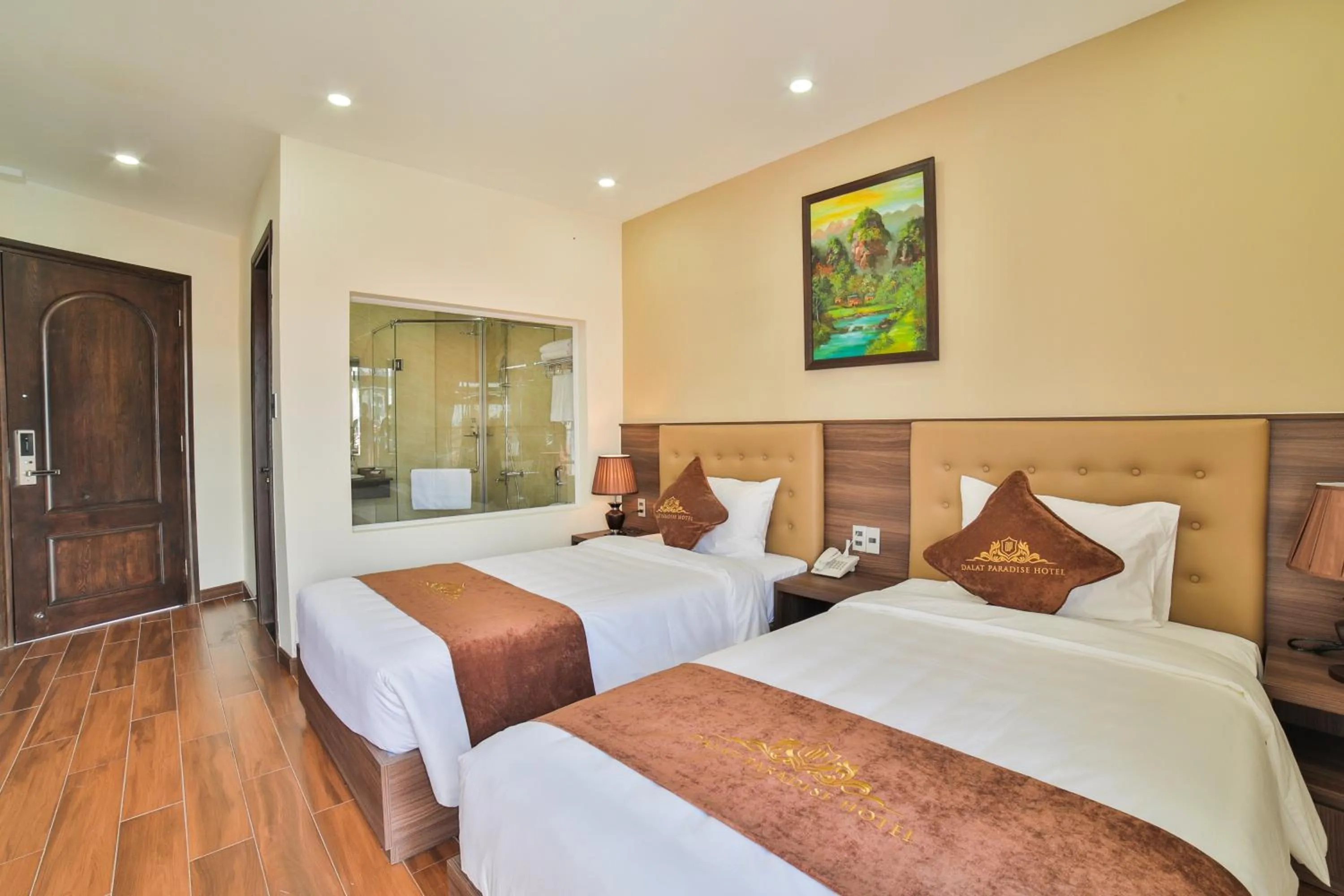 Bed in Dalat Paradise Hotel