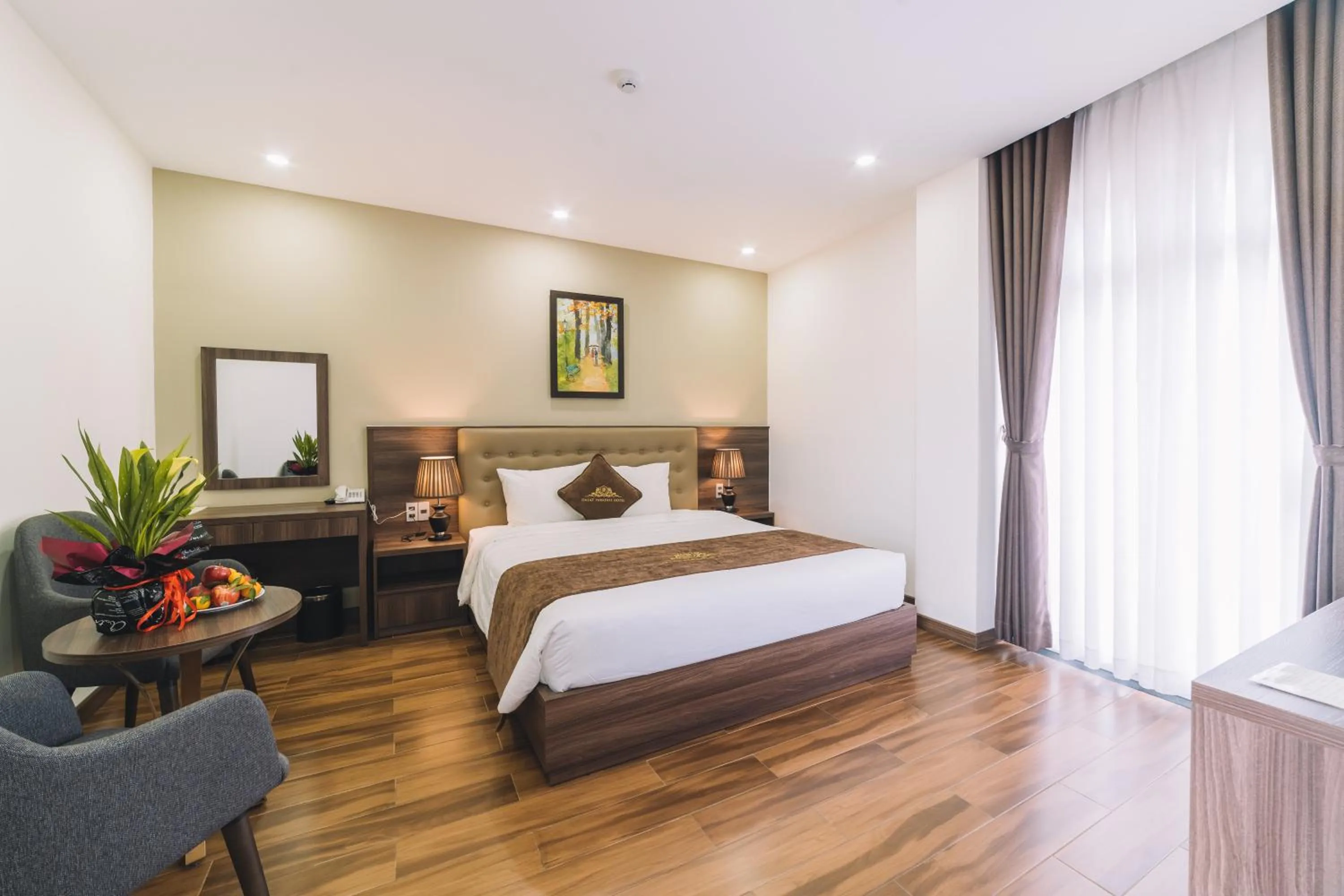 Bed in Dalat Paradise Hotel