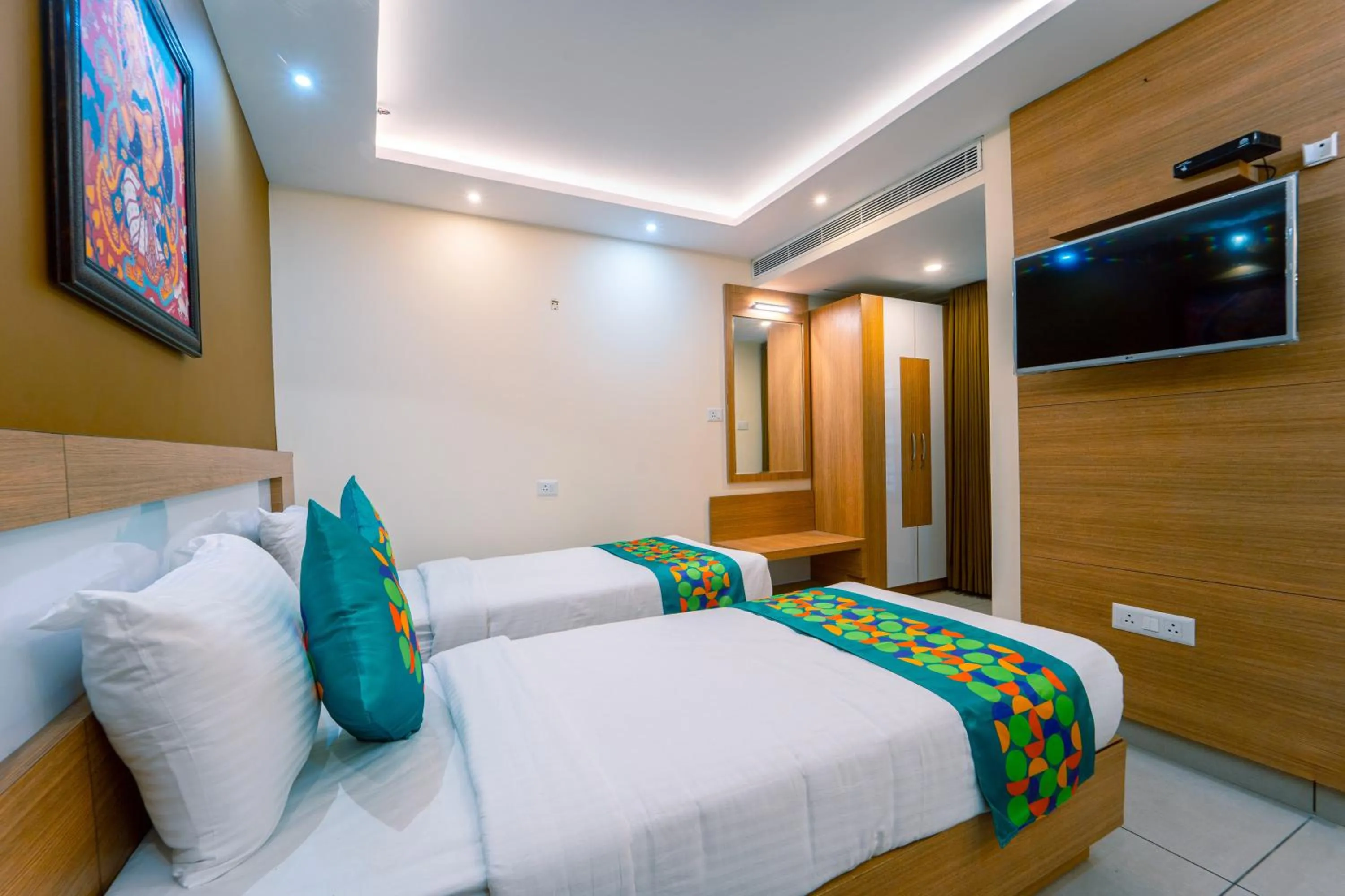 Bedroom, Bed in Treebo Sree Varshavilas Regency, 2 Mins From Guruvayoor Temple