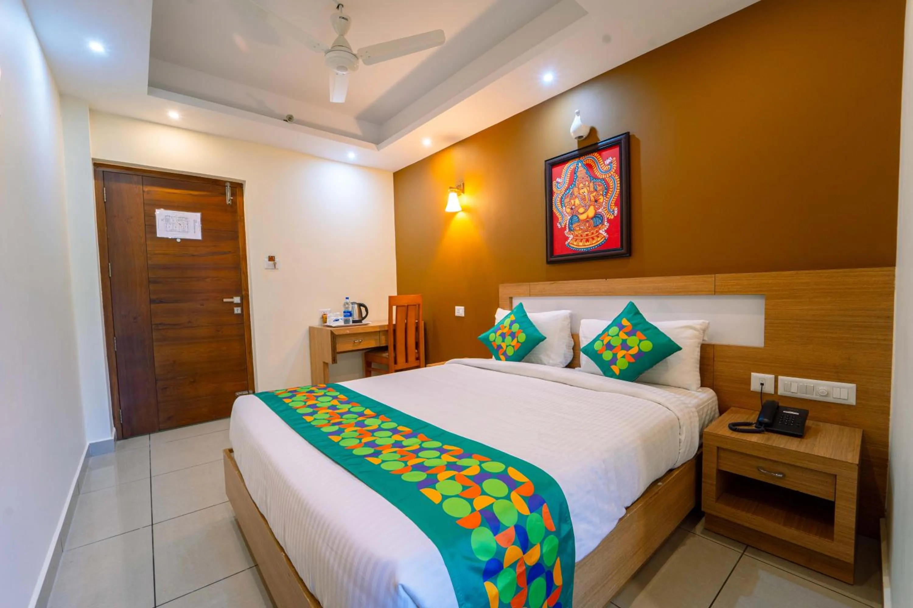 Bedroom, Bed in Treebo Sree Varshavilas Regency, 2 Mins From Guruvayoor Temple