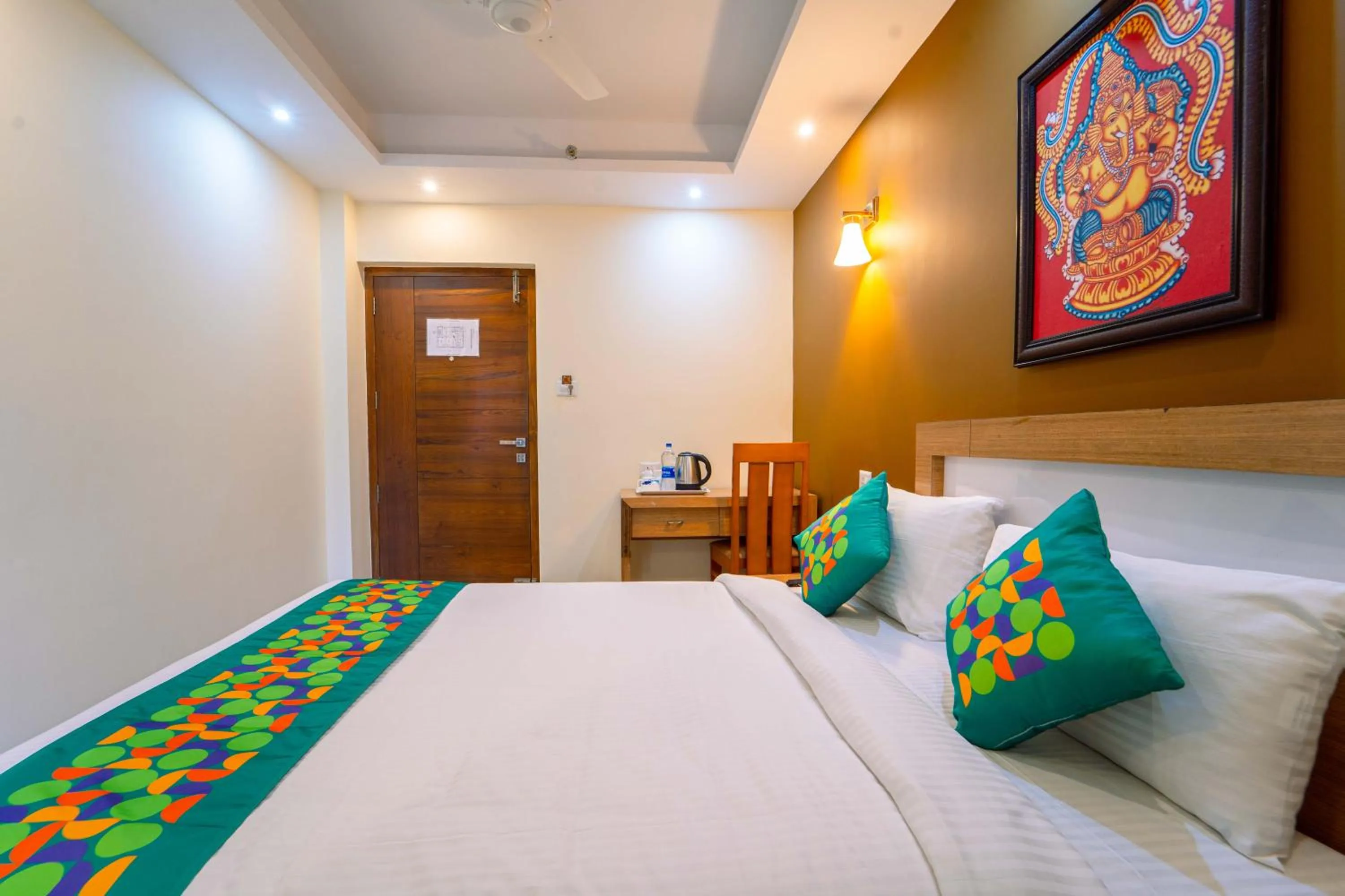 Bedroom, Bed in Treebo Sree Varshavilas Regency, 2 Mins From Guruvayoor Temple