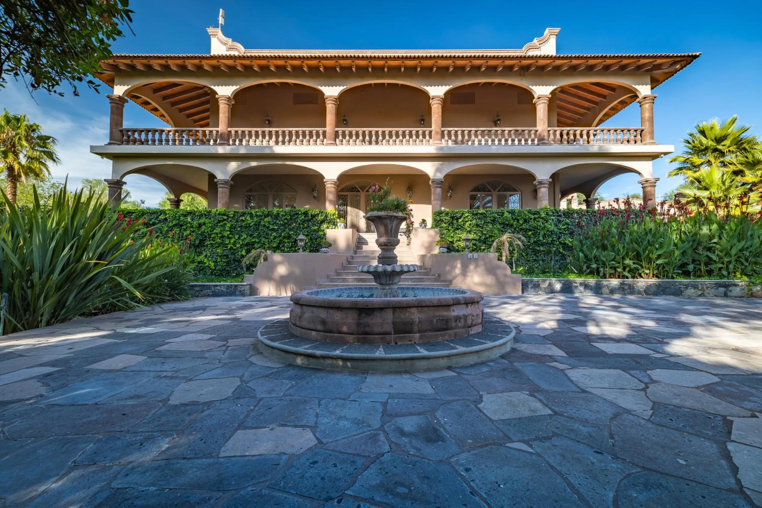 Garden view in Casa Las Palmas, San Miguel de Allende