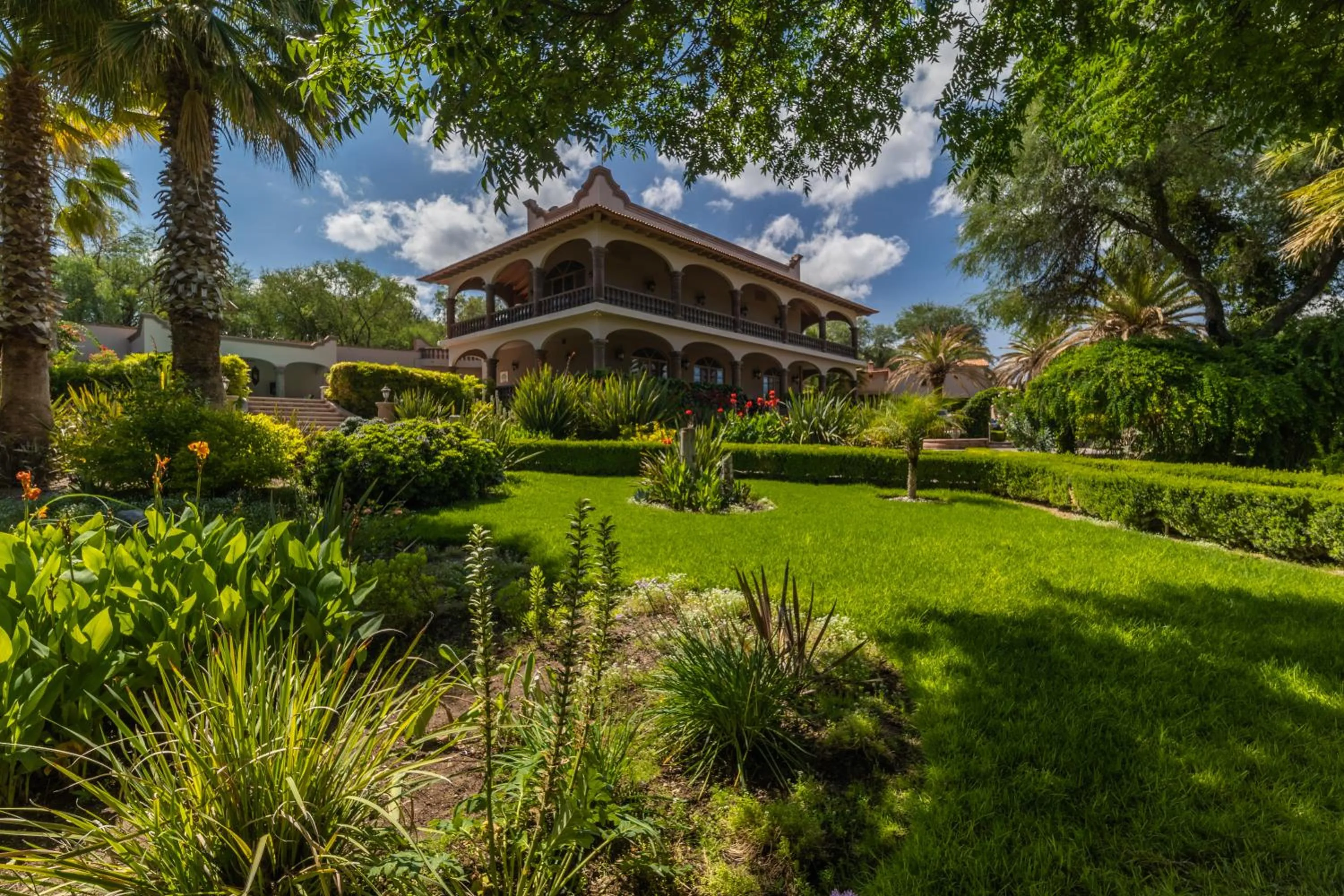 Garden view in Casa Las Palmas, San Miguel de Allende