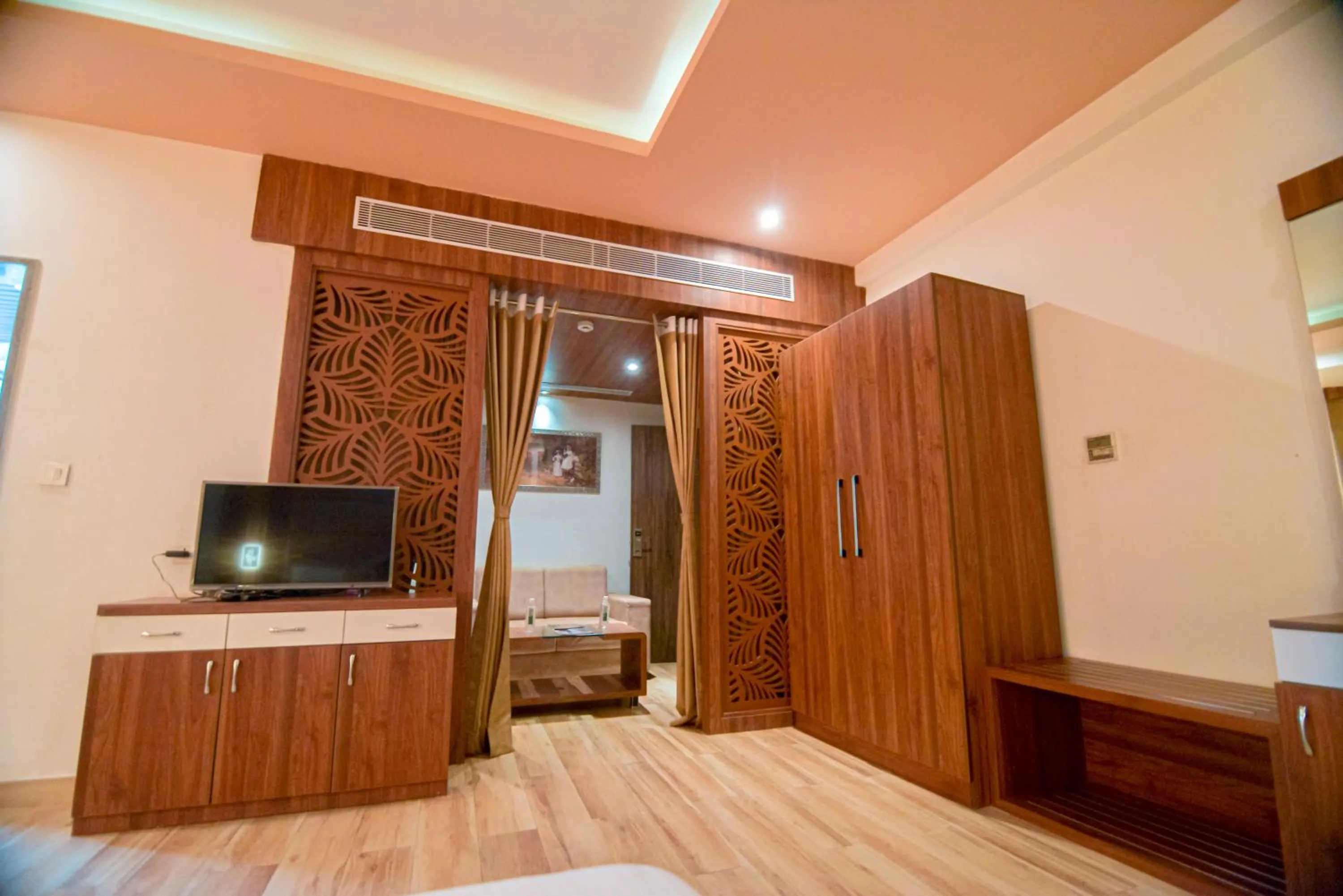 Seating area, Bed in Gold Nest Rubystone Heritage