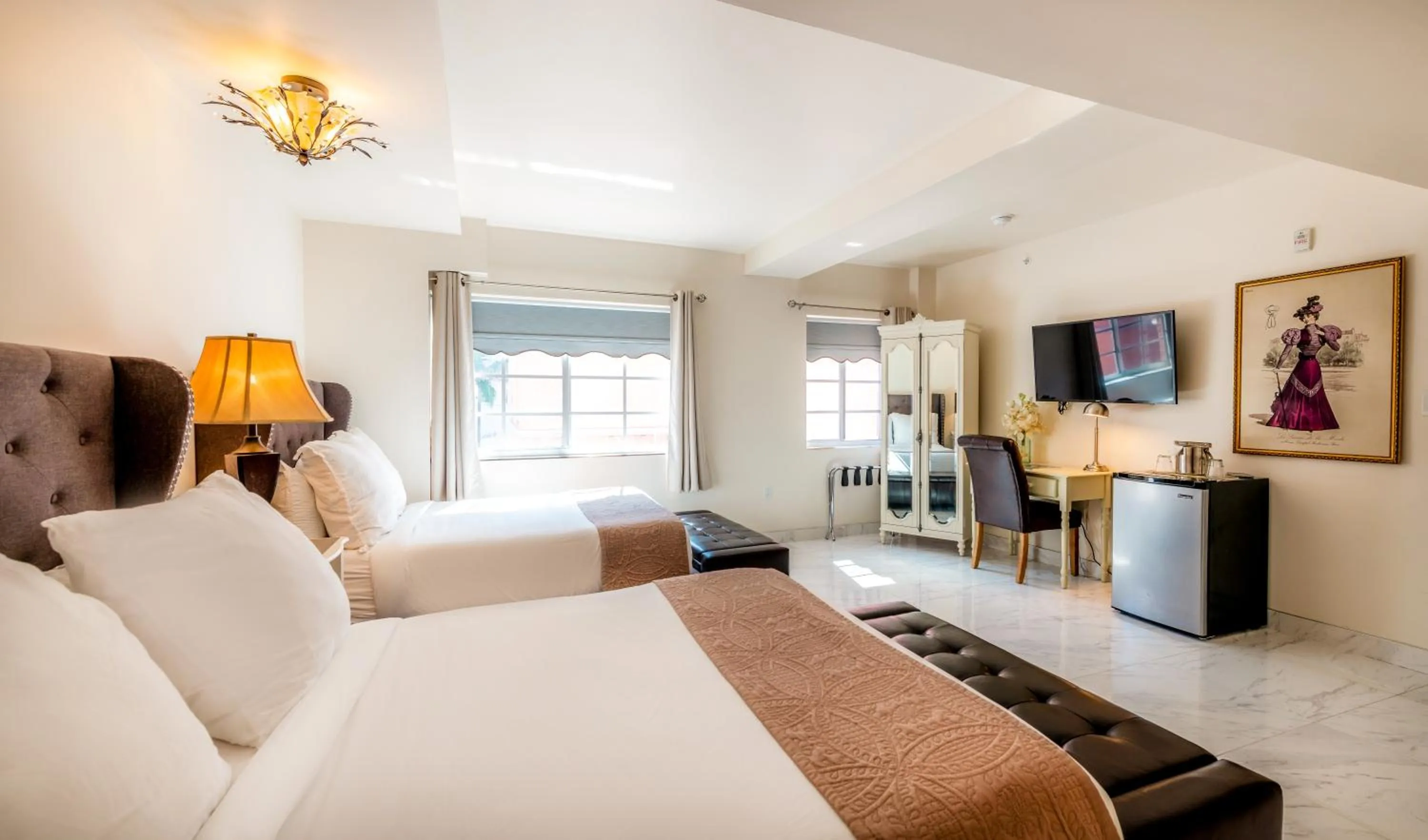 Bed in Secret Garden Miami Beach