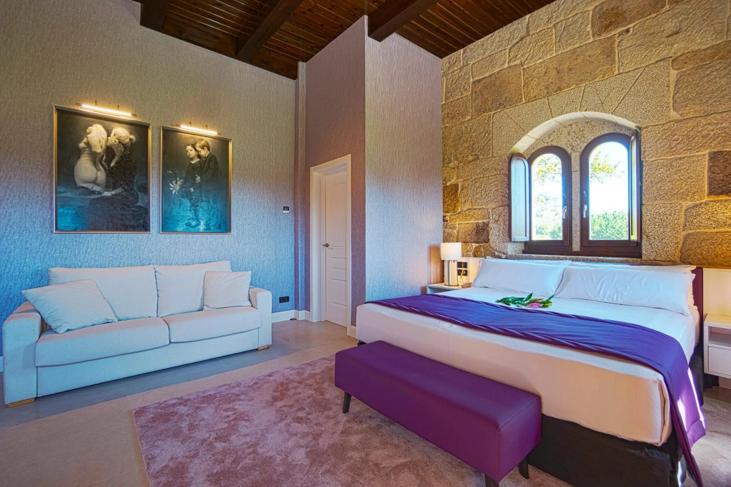 Bed in Hotel As Torres da Hermida