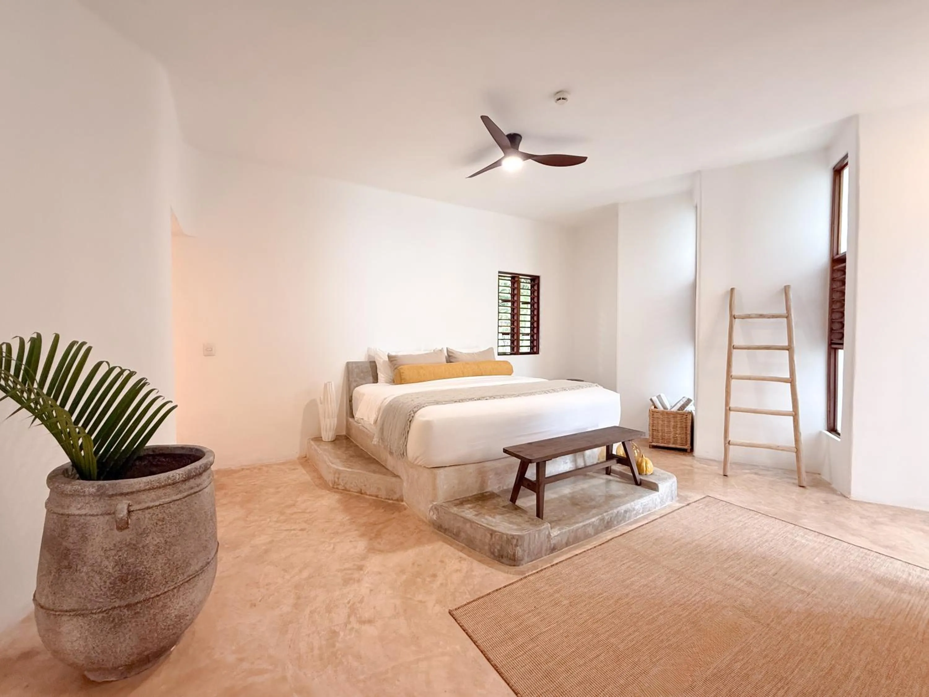Bed in Mikasa Bacalar Hotel Boutique, Lagoon Front