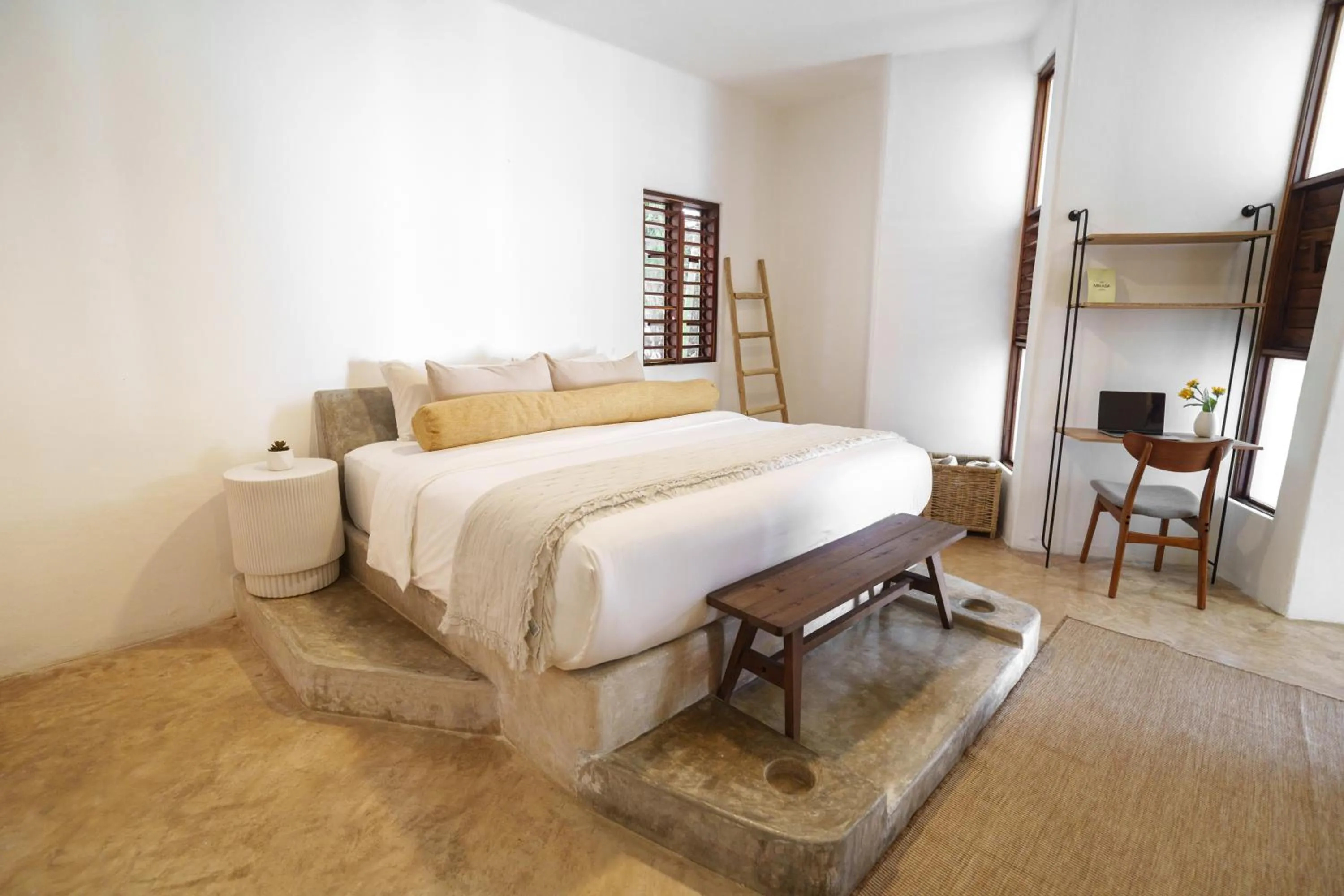 Bed in Mikasa Bacalar Hotel Boutique, Lagoon Front