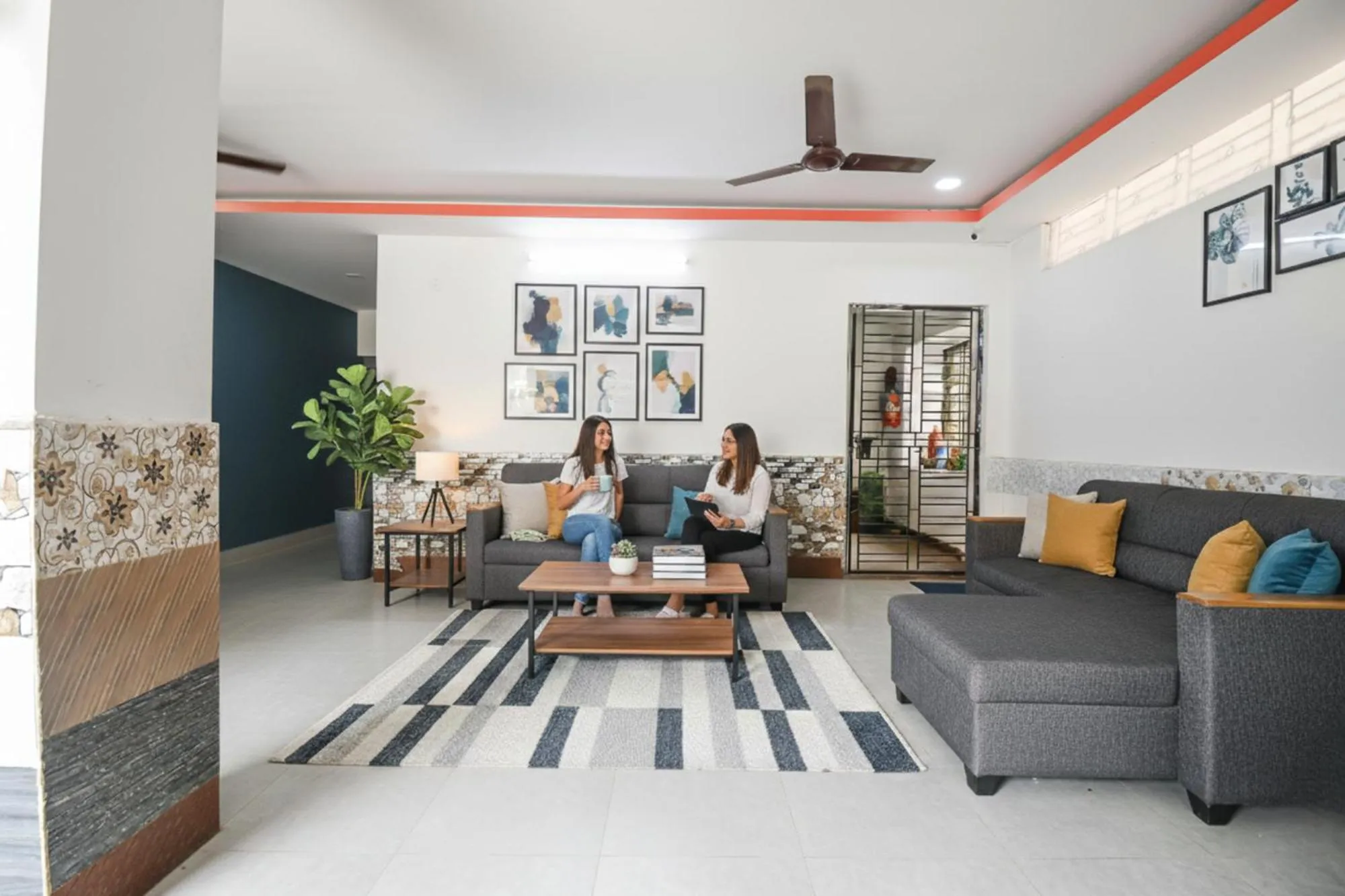 Seating area in FabHotel Welcome Inn I