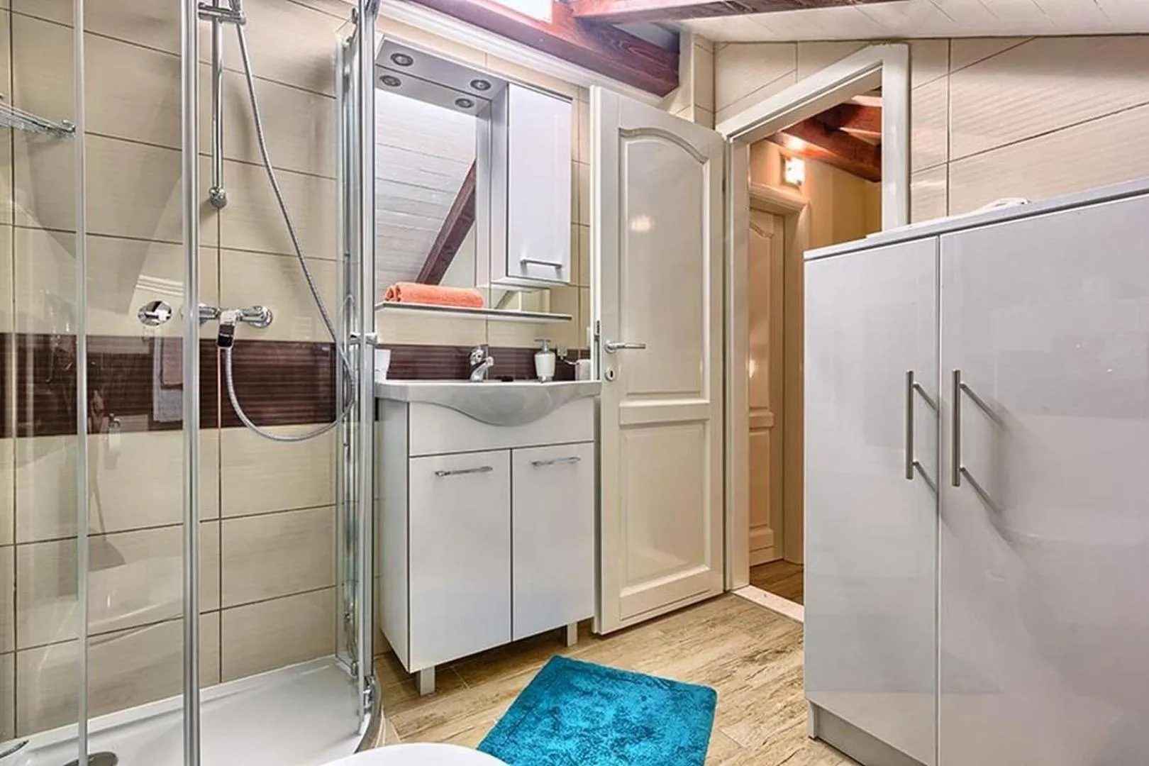 Shower in Luxury Beachfront Villa Dalmatino Trogir with private pool right at the beach in Okrug Gornji - Ciovo