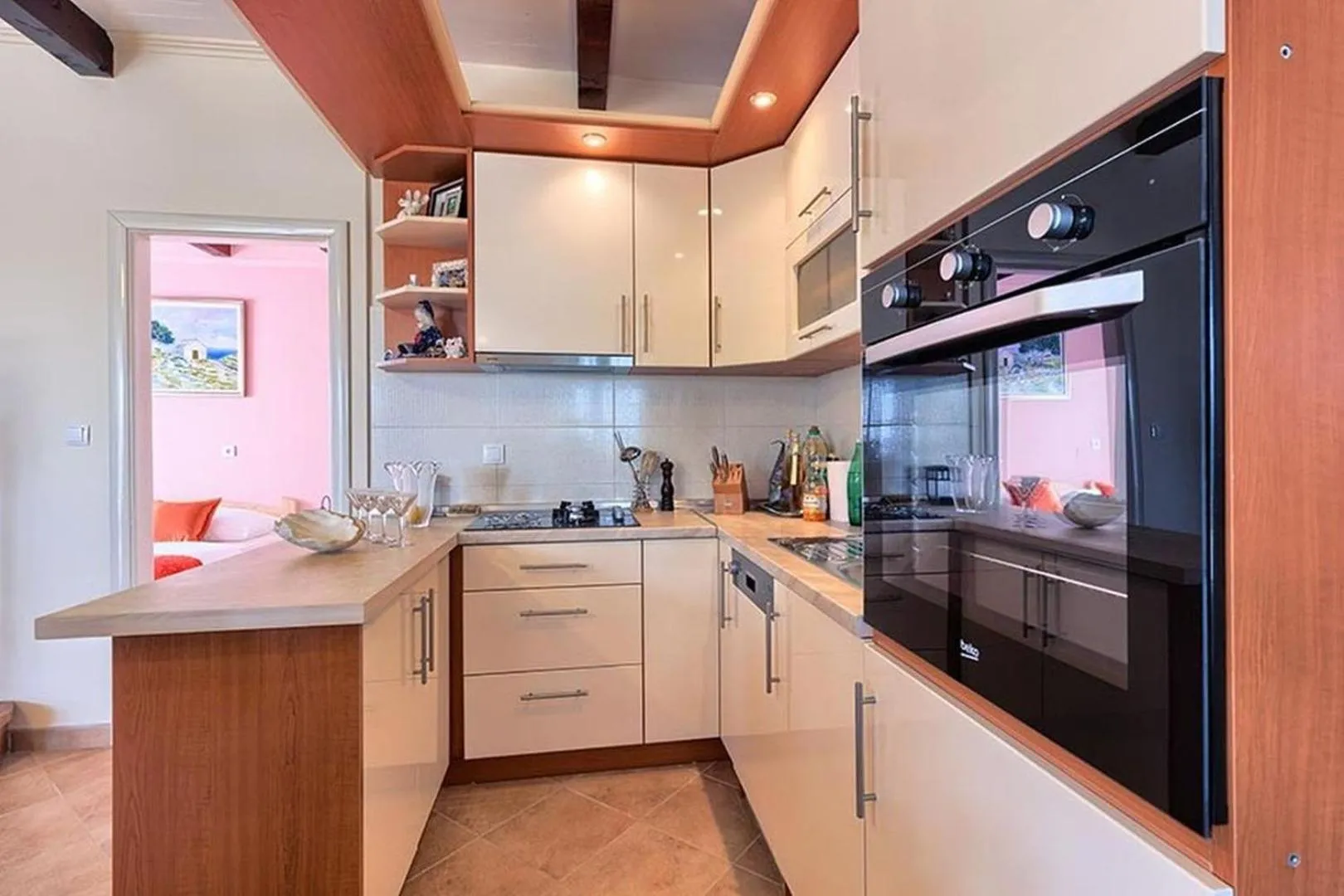 Coffee/tea facilities in Luxury Beachfront Villa Dalmatino Trogir with private pool right at the beach in Okrug Gornji - Ciovo