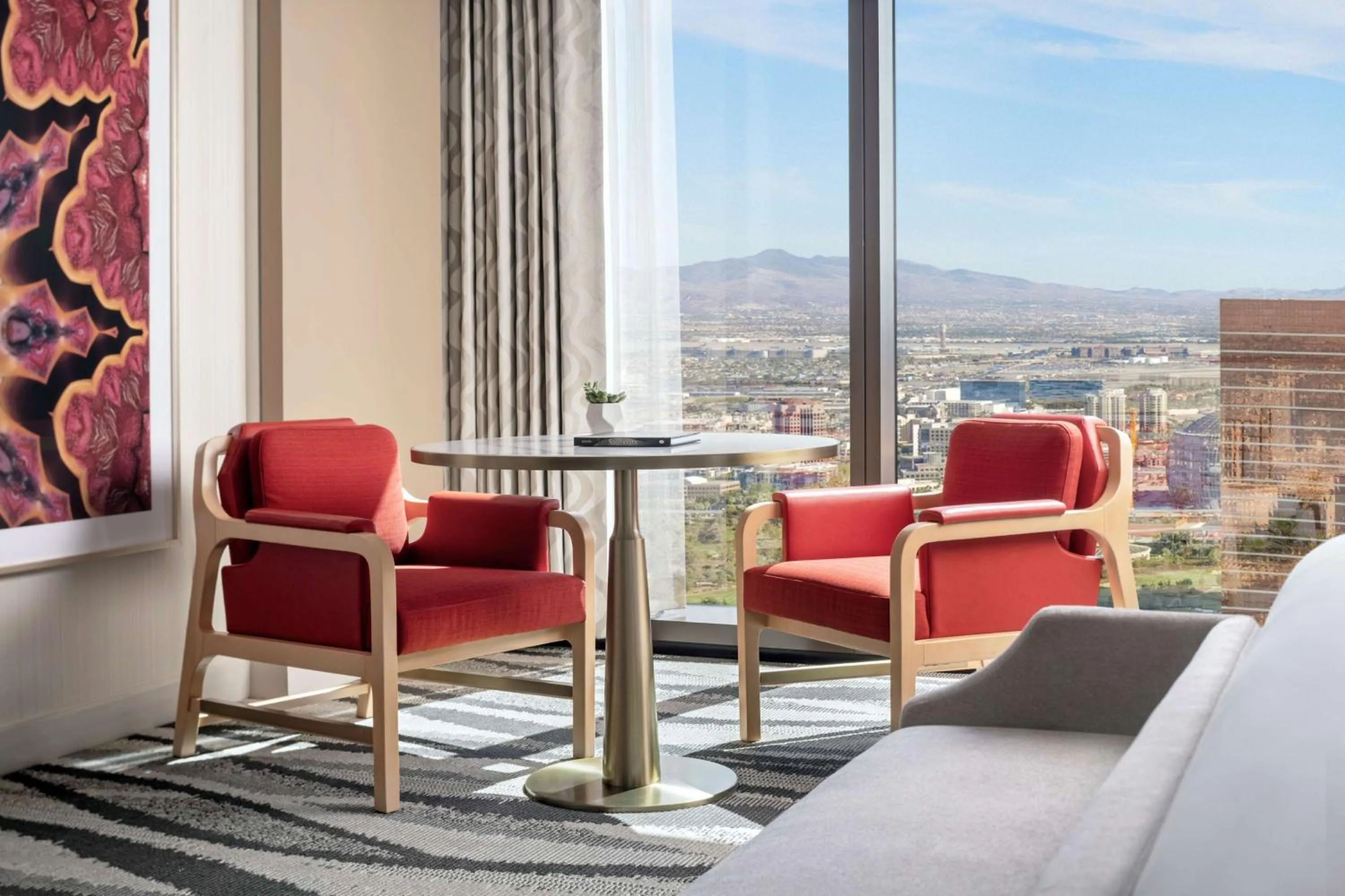 Living room in Conrad Las Vegas At Resorts World