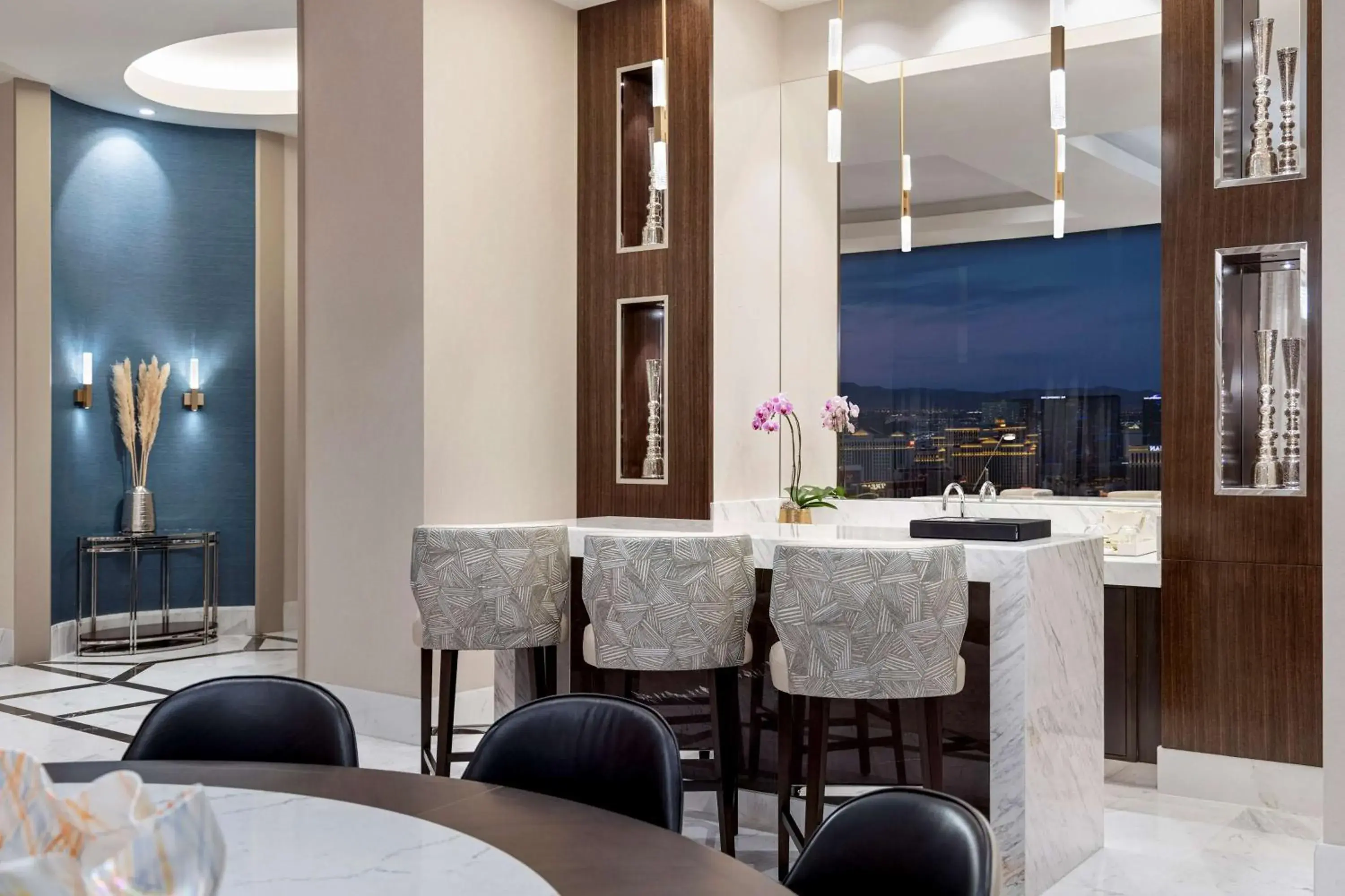 Four-Bedroom Presidential Suite in Crockfords Las Vegas, LXR Hotels & Resorts at Resorts World Four-Bedroom Presidential Suite in Crockfords Las Vegas, LXR Hotels & Resorts at Resorts World