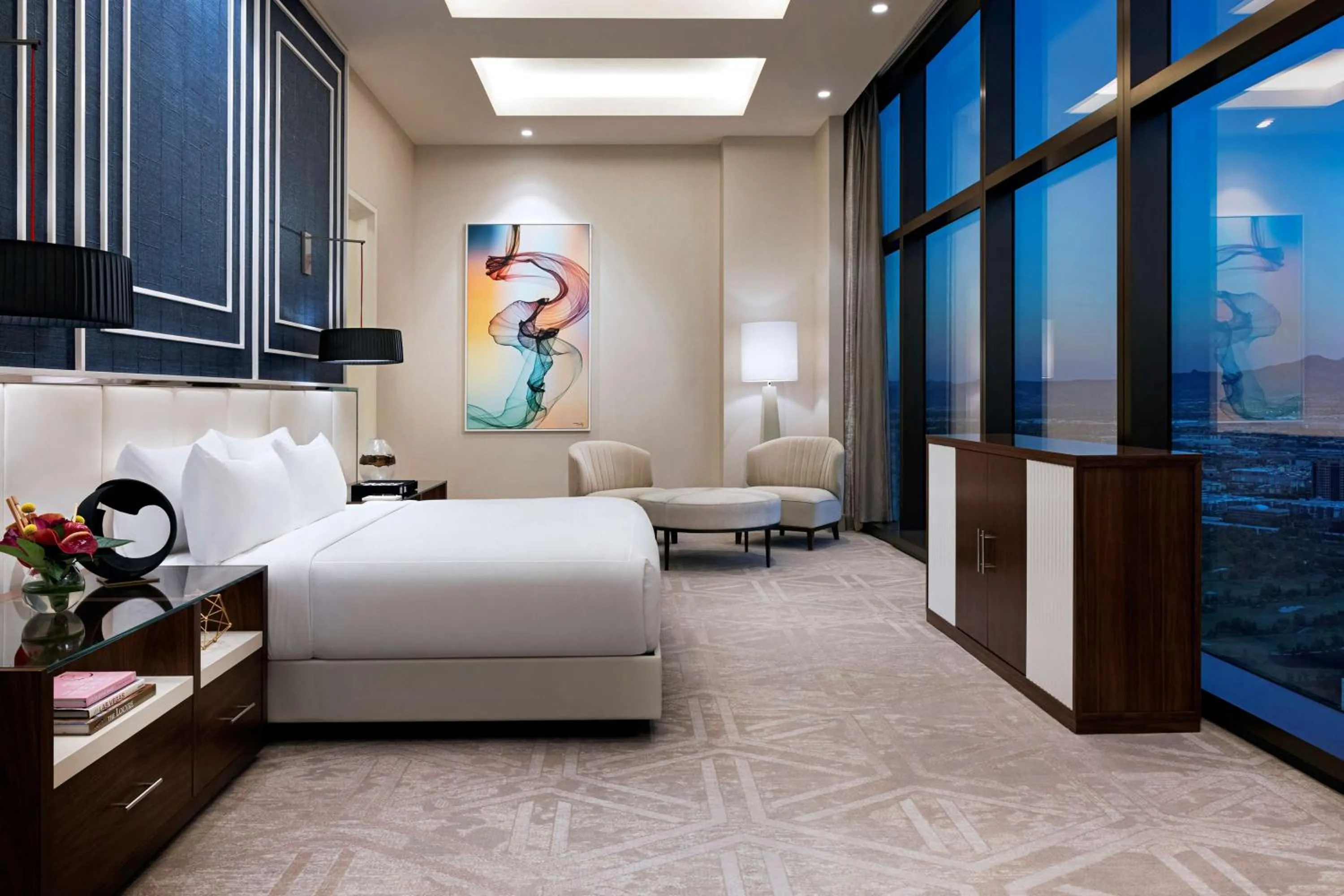 Bed in Crockfords Las Vegas, LXR Hotels & Resorts at Resorts World