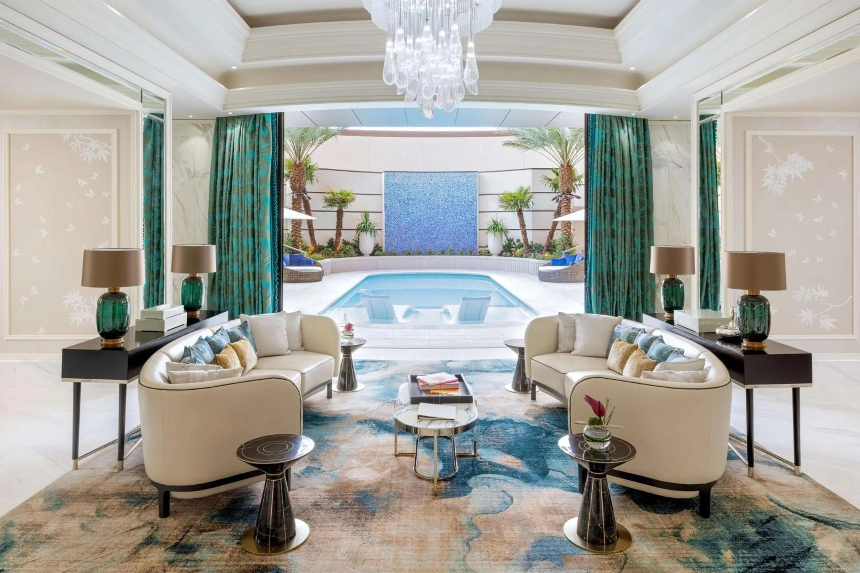 Living room in Crockfords Las Vegas, LXR Hotels & Resorts at Resorts World