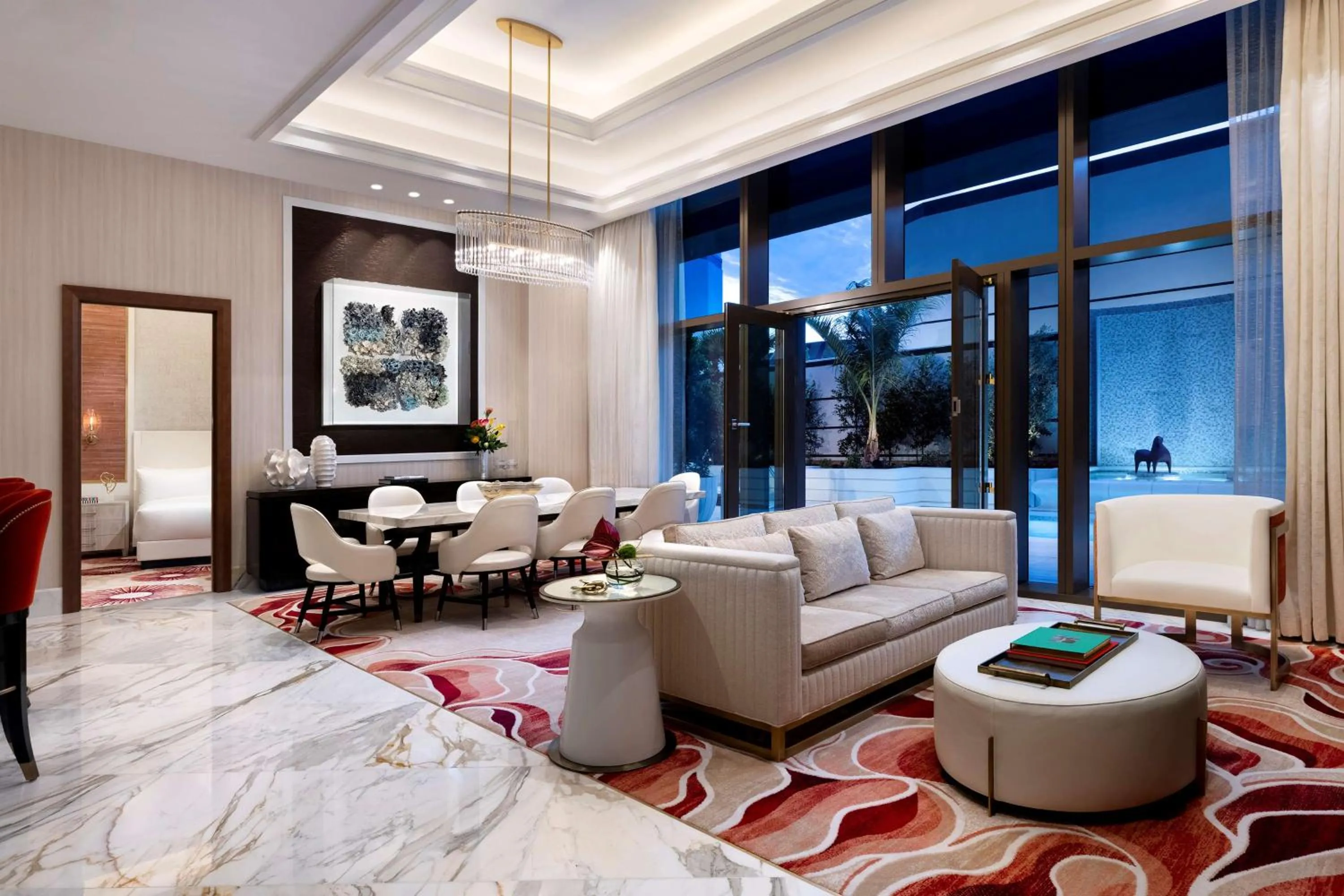 Living room in Crockfords Las Vegas, LXR Hotels & Resorts at Resorts World