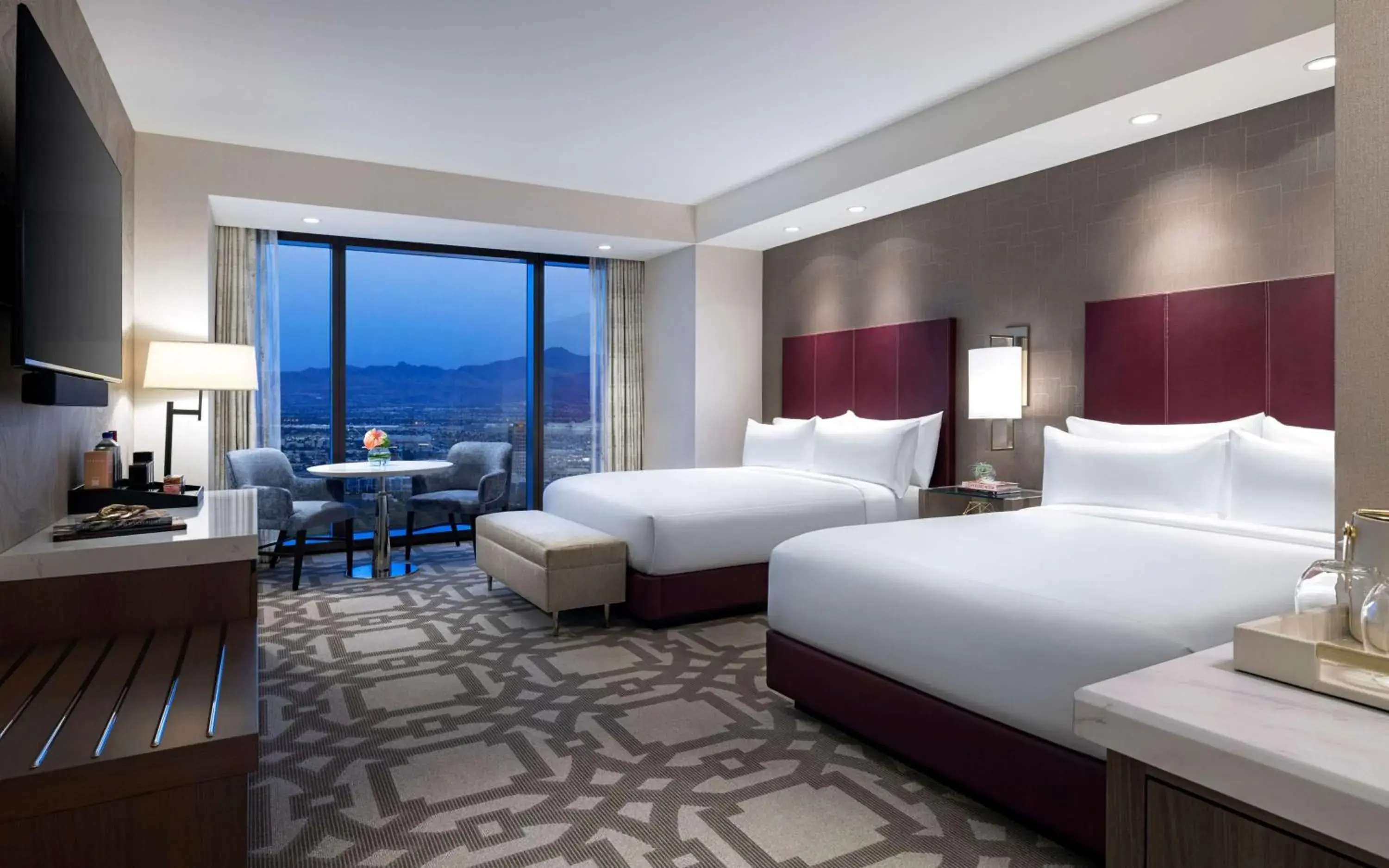 Superior Queen Room with Two Queen Beds and City View - Hearing Accessible in Crockfords Las Vegas, LXR Hotels & Resorts at Resorts World Superior Queen Room with Two Queen Beds and City View - Hearing Accessible in Crockfords Las Vegas, LXR Hotels & Resorts at Resorts World