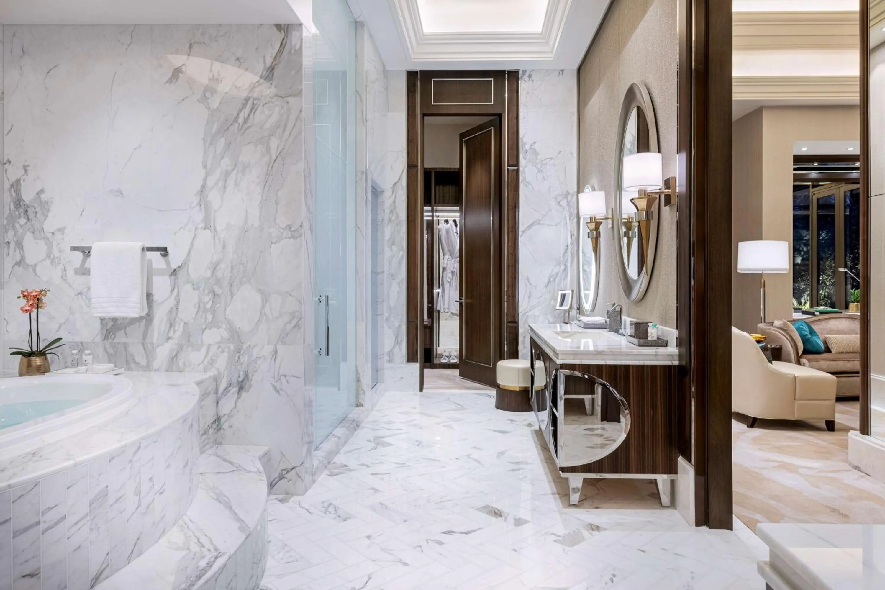 Bathroom in Crockfords Las Vegas, LXR Hotels & Resorts at Resorts World