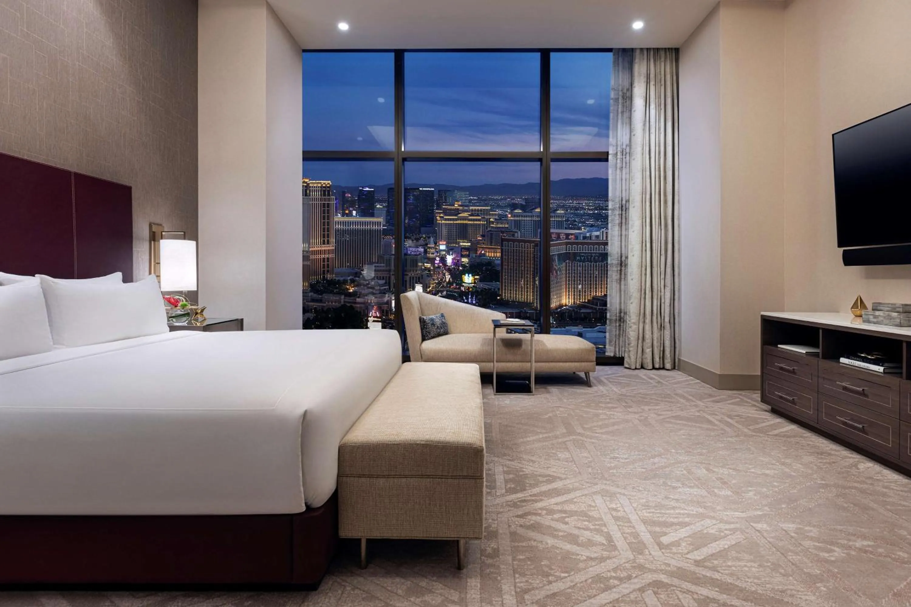 Bed in Crockfords Las Vegas, LXR Hotels & Resorts at Resorts World