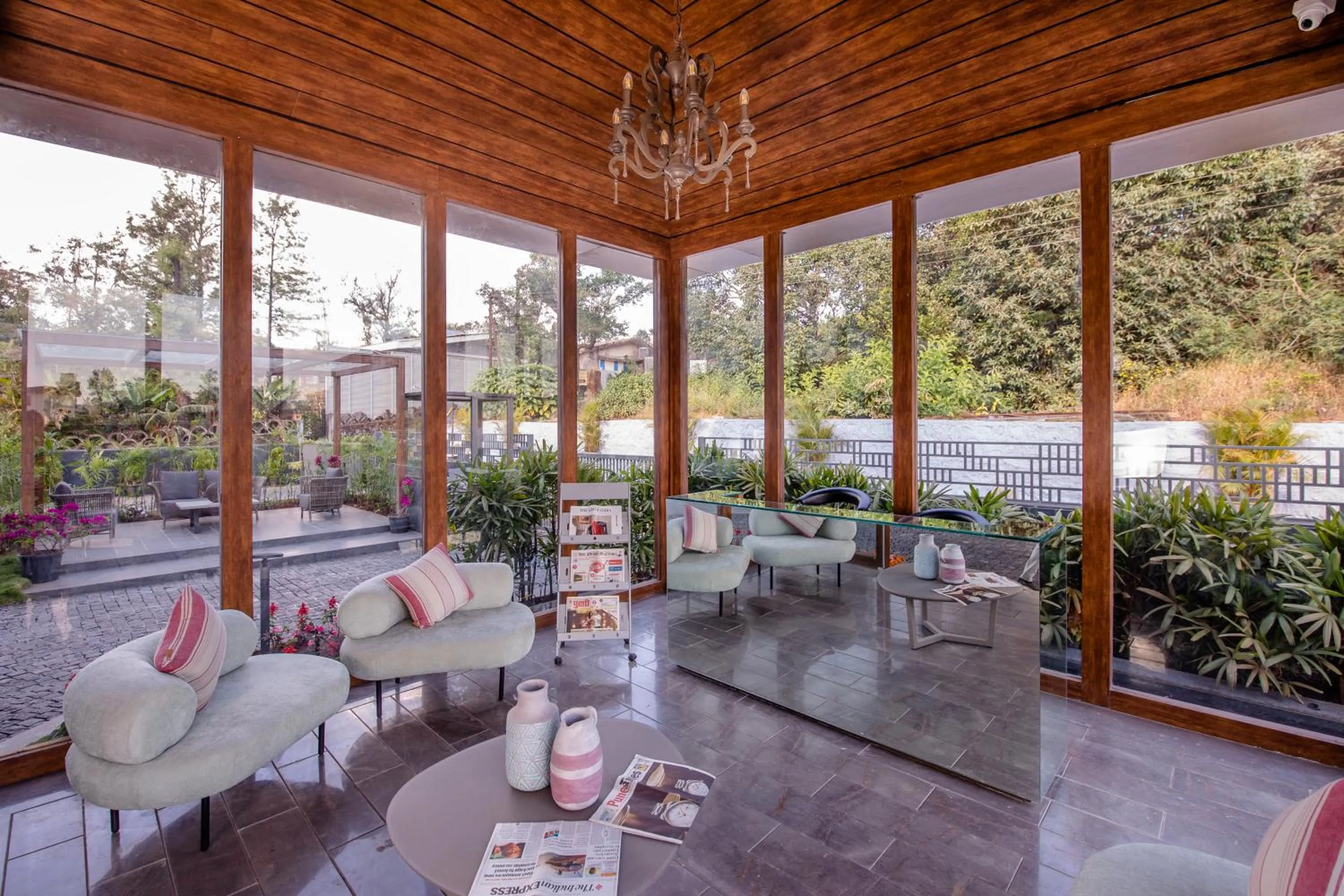 Seating area in Valentia The Exotic Boutique Hotel - Pure Veg