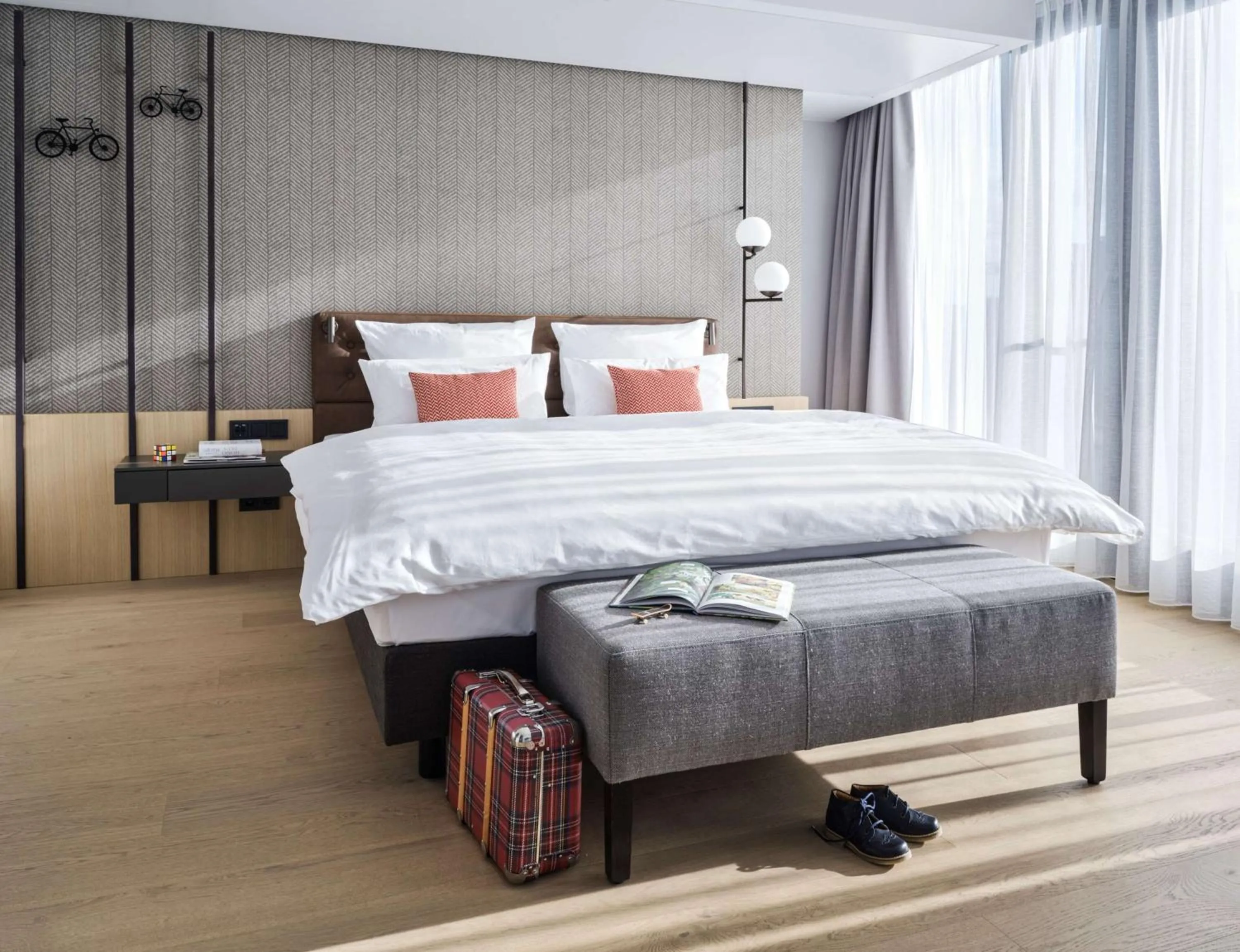 Photo of the whole room, Bed in ATLANTIC Hotel Münster