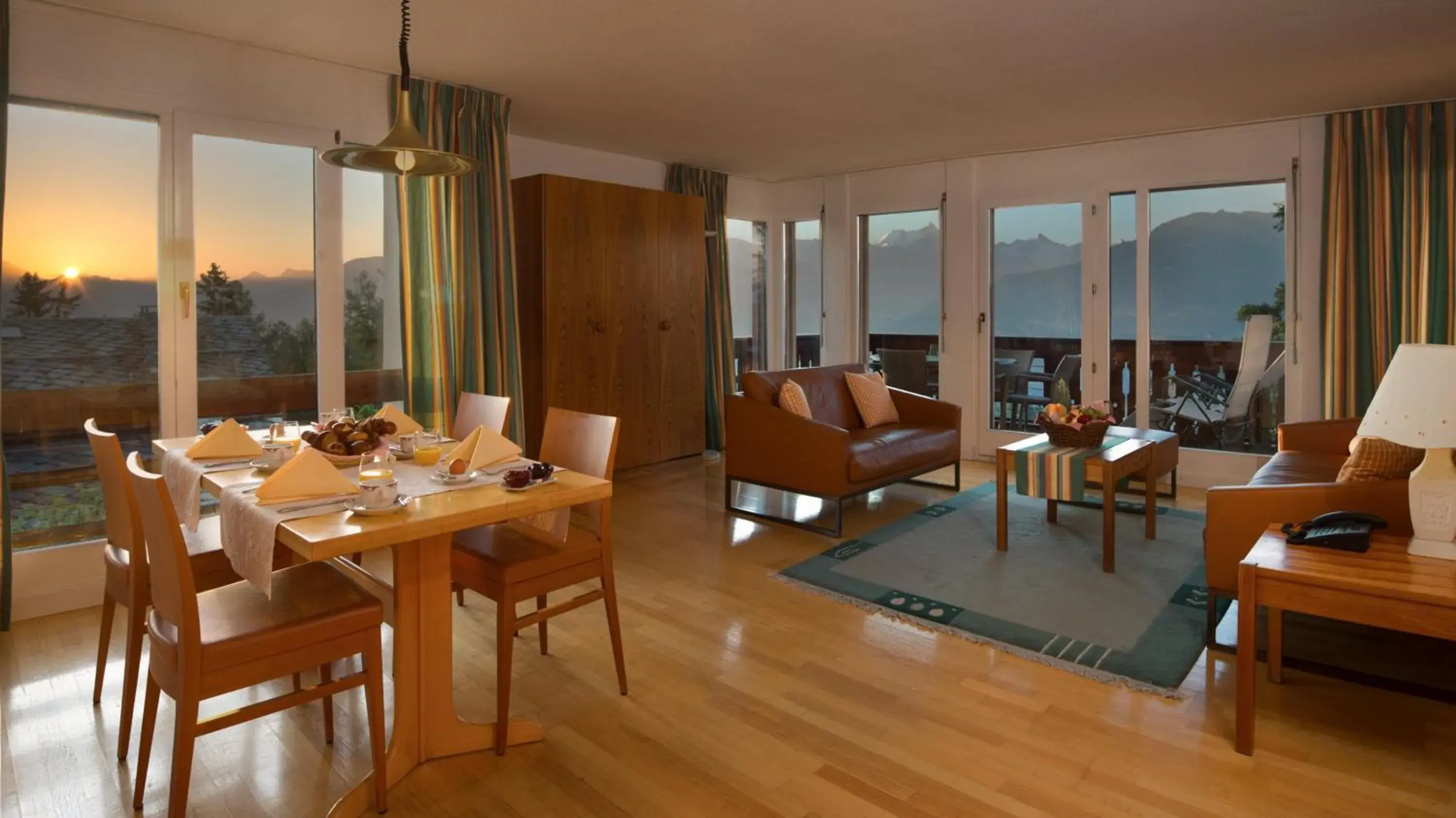 Two-Bedroom Suite with Balcony and Mountain View in Hotel Helvetia Intergolf Two-Bedroom Suite with Balcony and Mountain View in Hotel Helvetia Intergolf