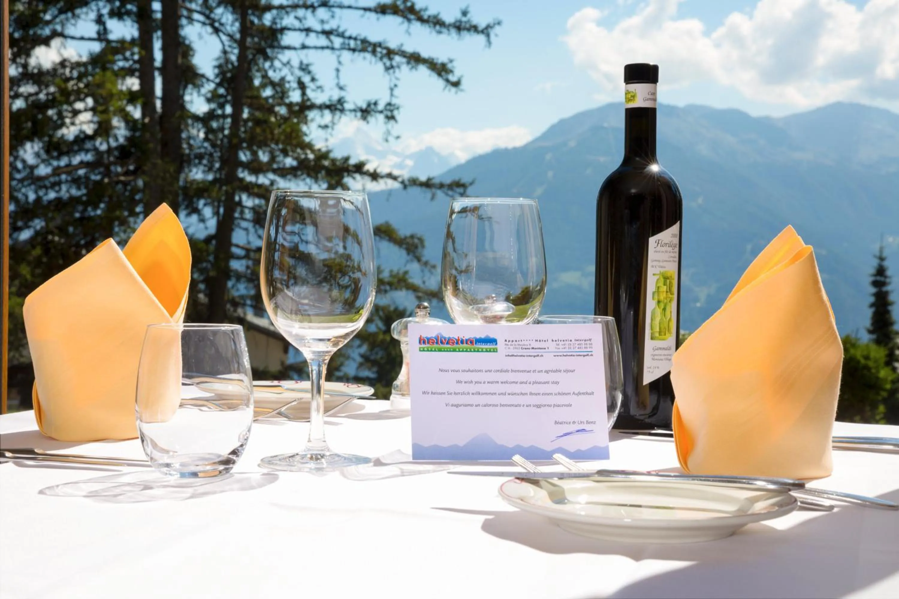 Food and drinks in Hotel Helvetia Intergolf