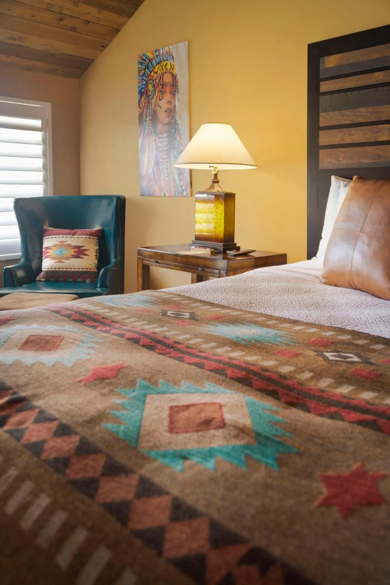 Bed in River Rock Inn B&B