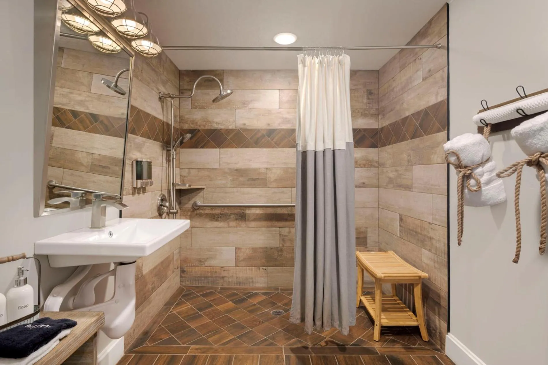 Shower in River Rock Inn B&B