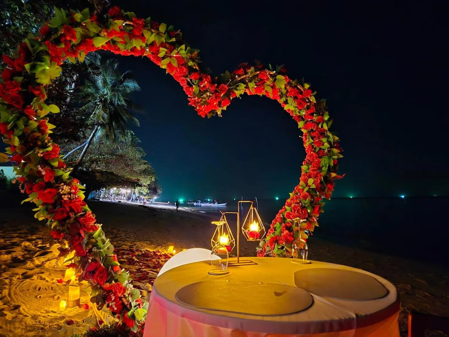 Dinner in White Whale Beachfront Pool Villa