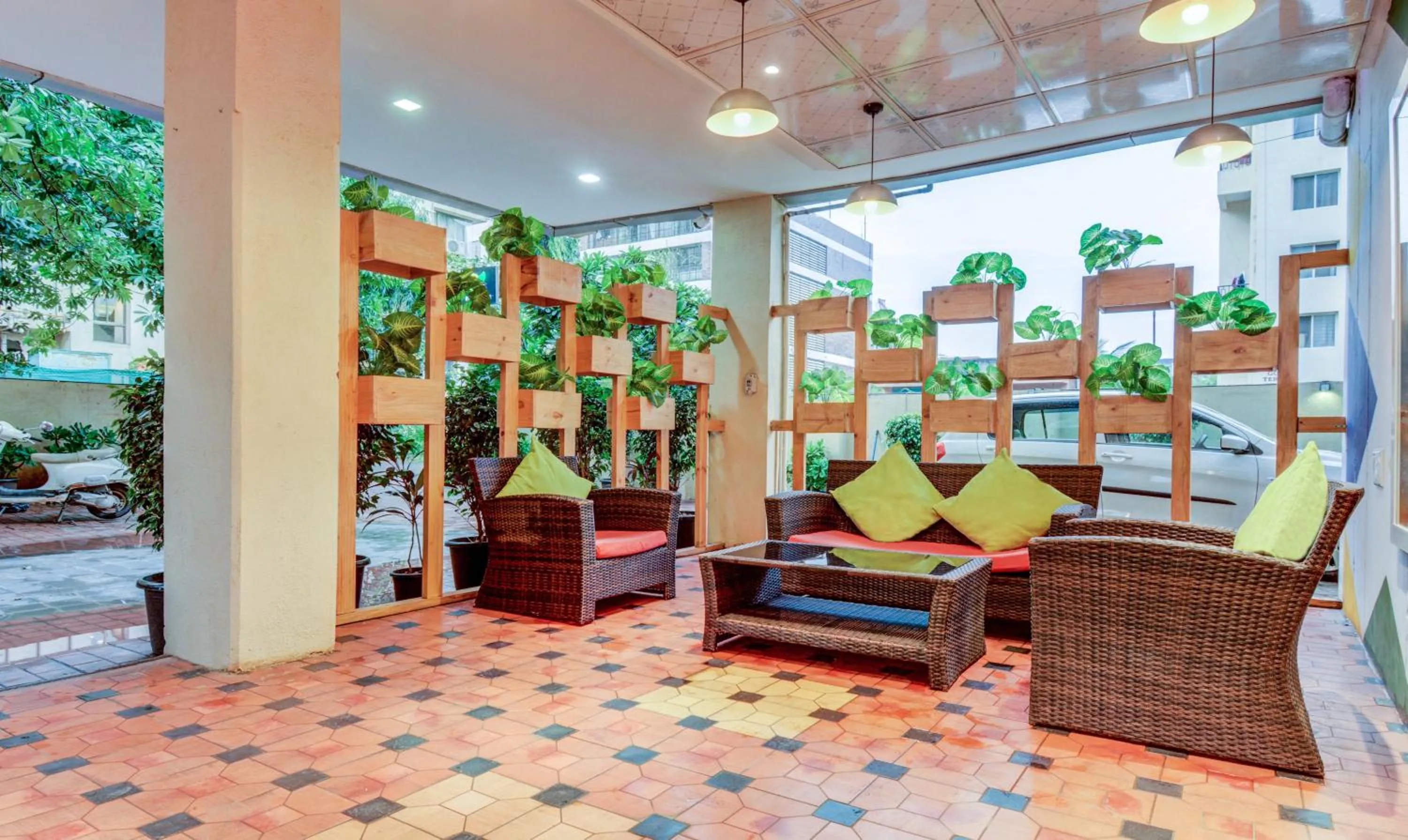 Seating area in Treebo Iris Suites