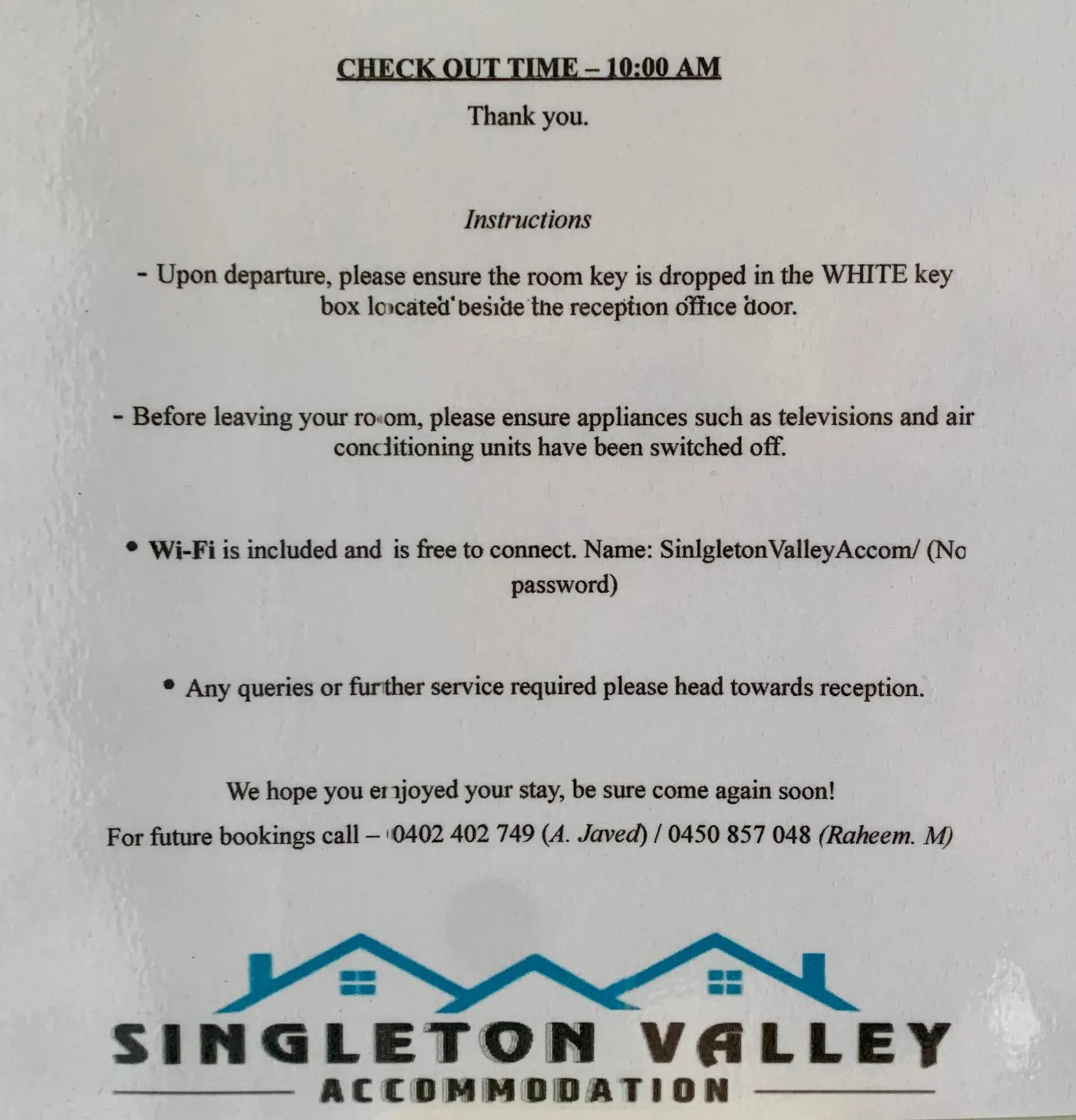 Property logo or sign in Singleton Valley Accommodation