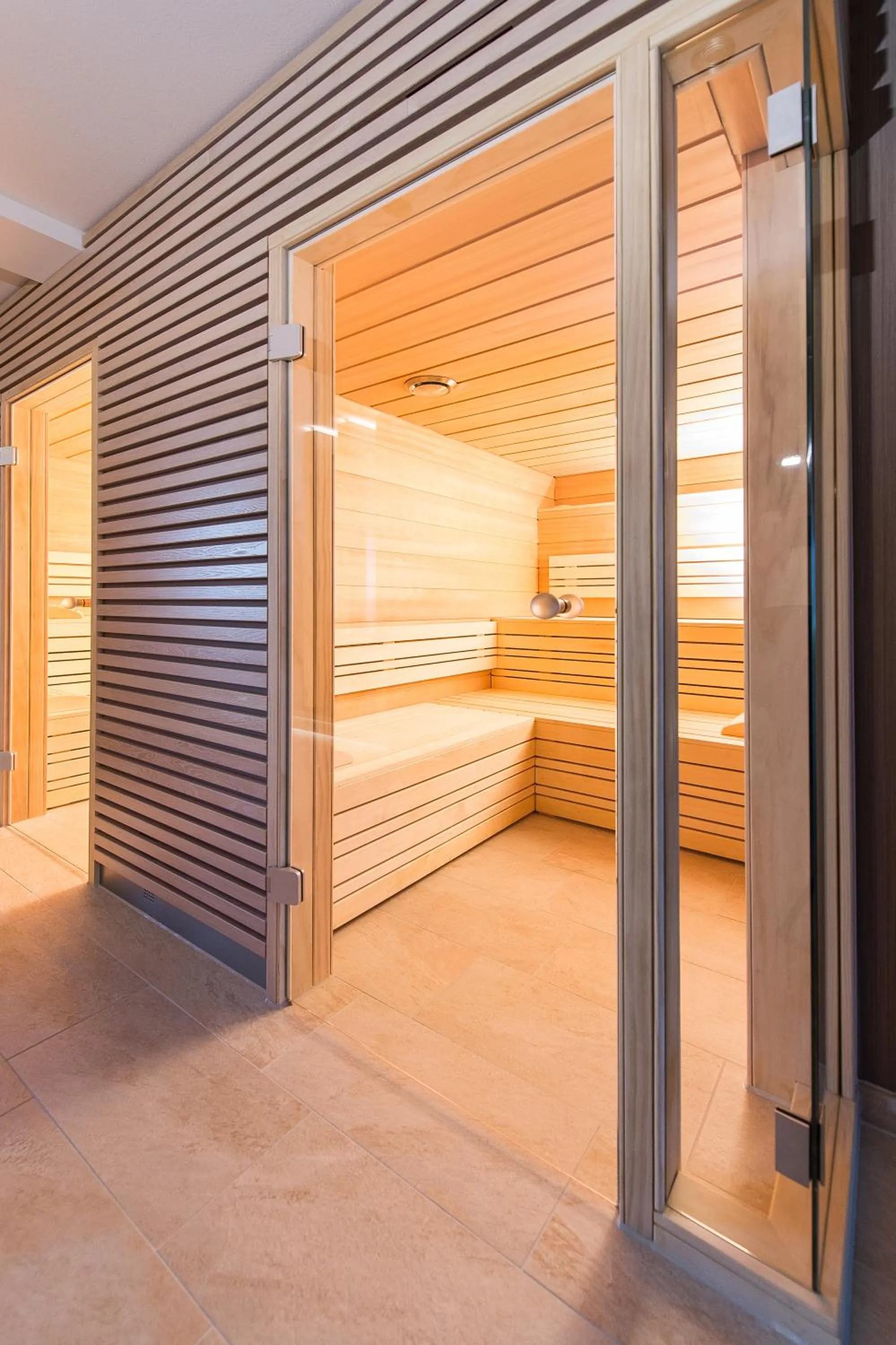 Sauna, Bed in Hotel Muschelgrund