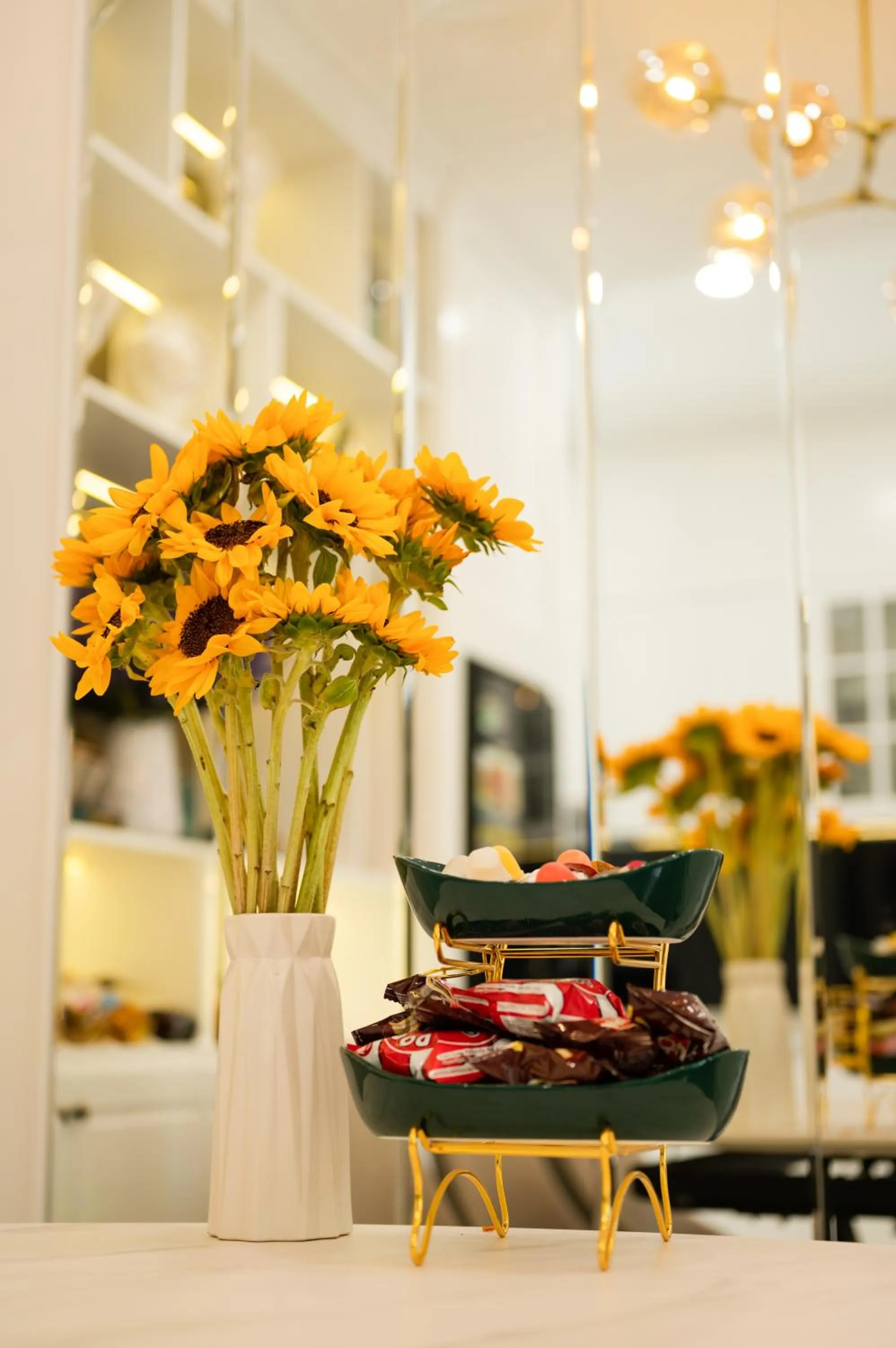 Communal kitchen in The View Hotel