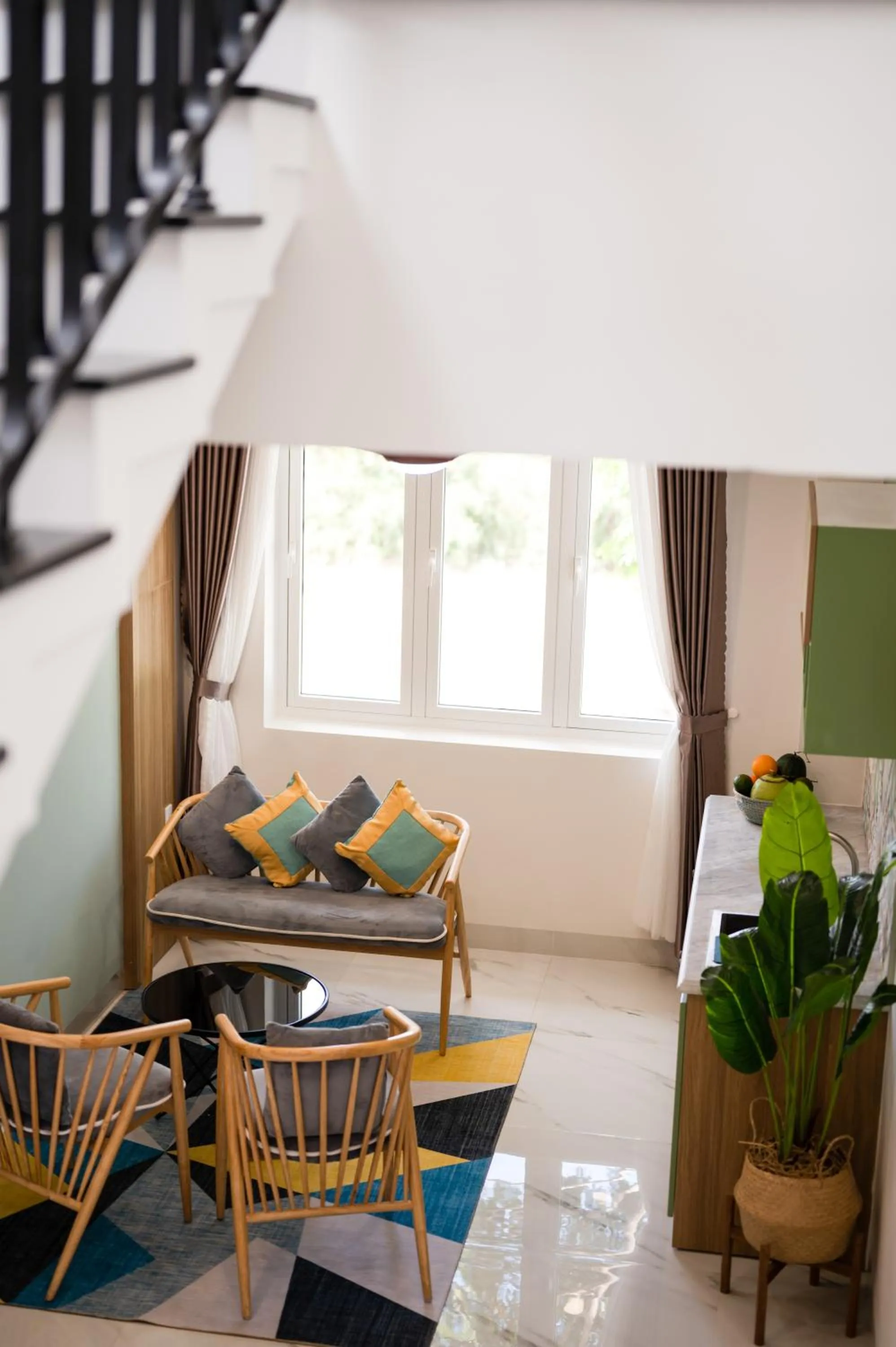 Communal kitchen in The View Hotel