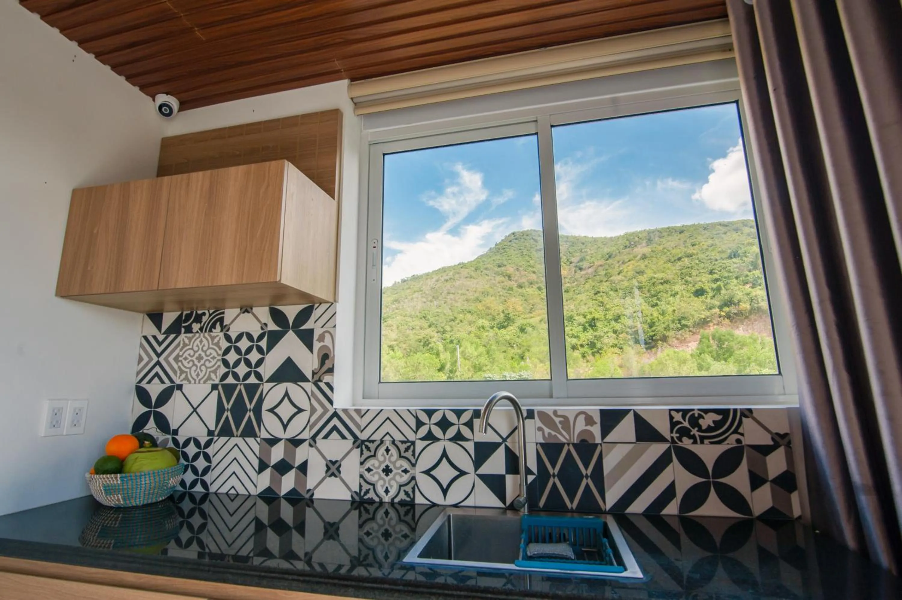 Communal kitchen in The View Hotel