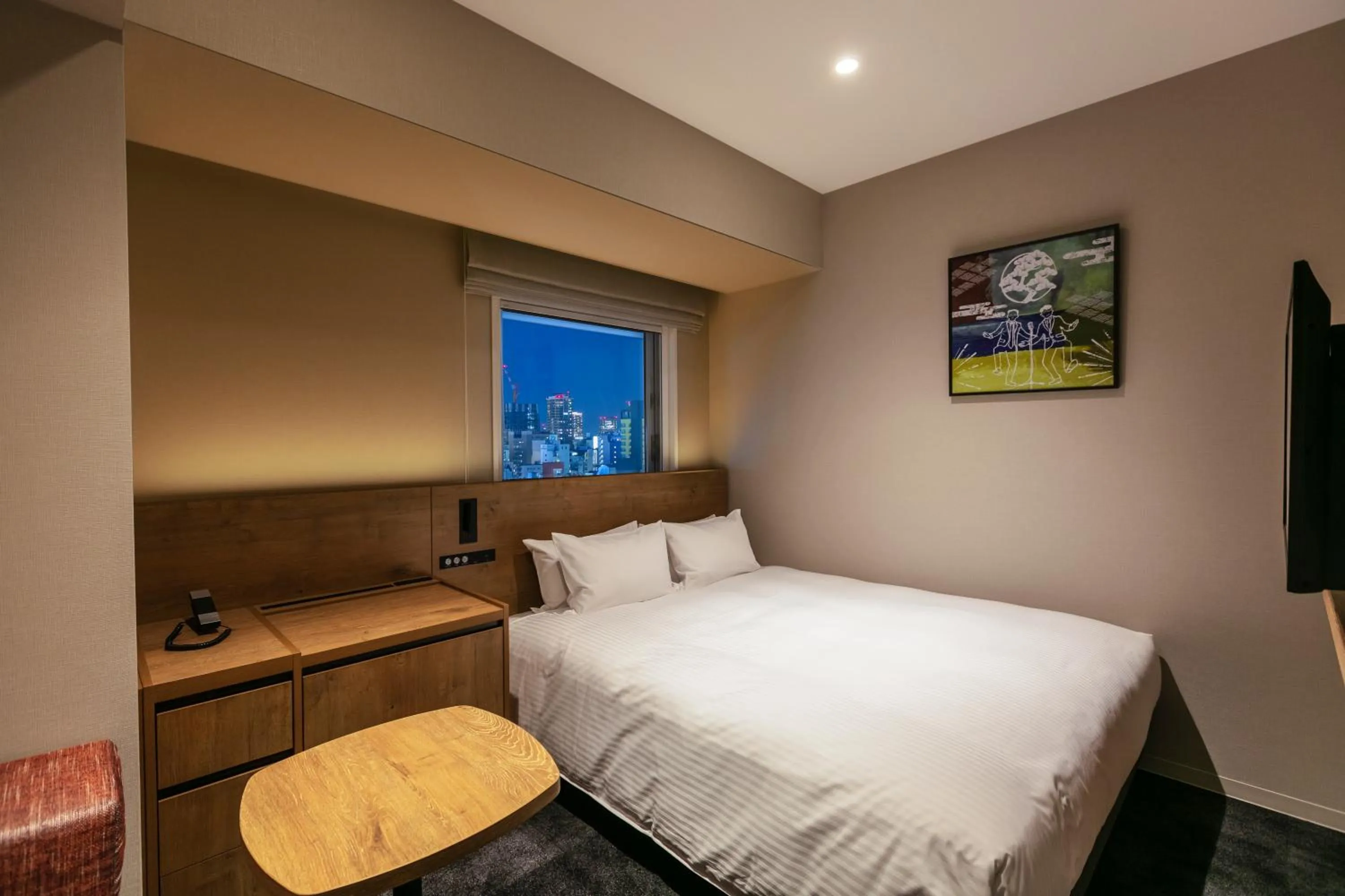 Bed in Hotel Forza Osaka Namba