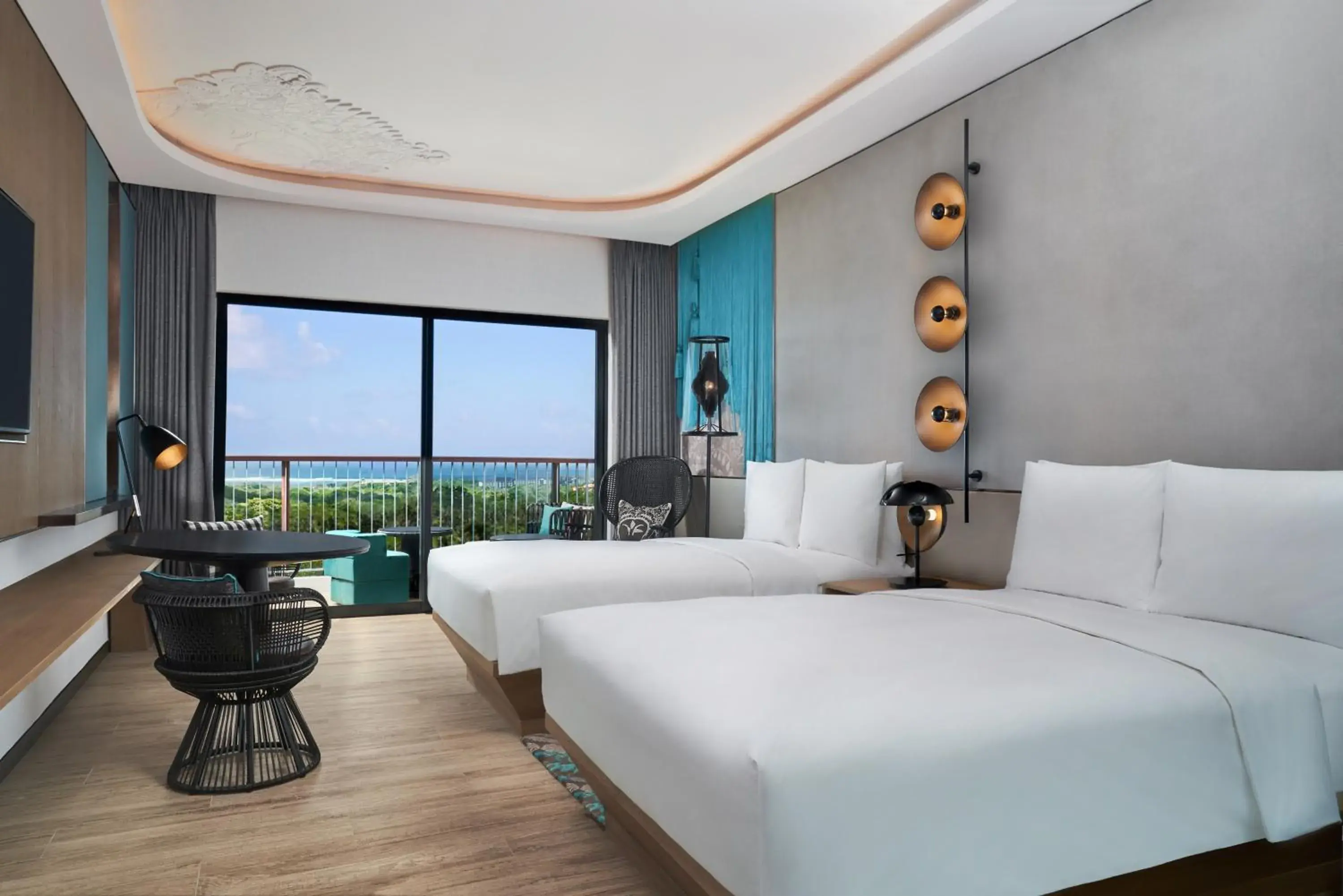 "Sea View Deluxe Twin, Guest room, 2 Double, Balcony with Free Scheduled Shuttle to Hotel’s Beach Facility in Renaissance Bali Nusa Dua Resort "Sea View Deluxe Twin, Guest room, 2 Double, Balcony with Free Scheduled Shuttle to Hotel’s Beach Facility in Renaissance Bali Nusa Dua Resort