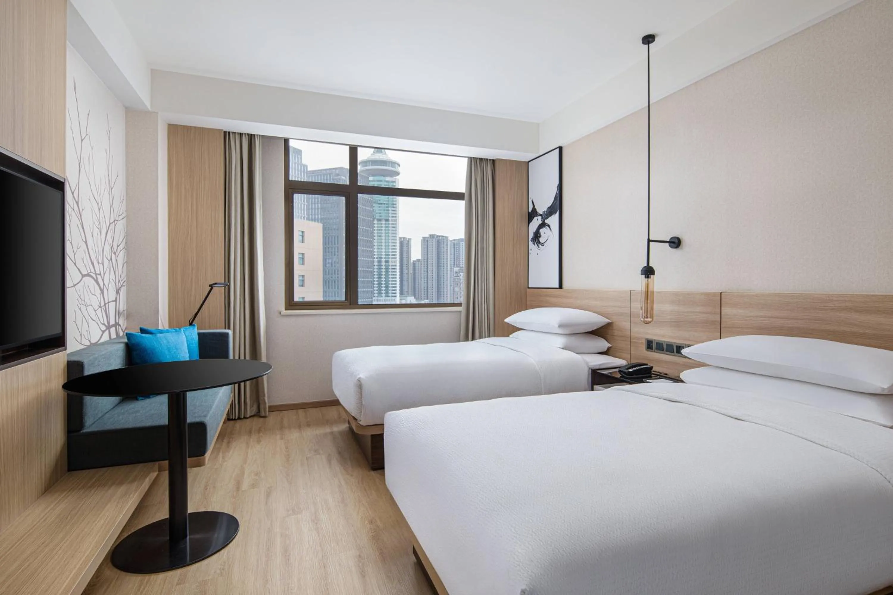 Photo of the whole room, Bed in Fairfield by Marriott Shanghai Pudong Central
