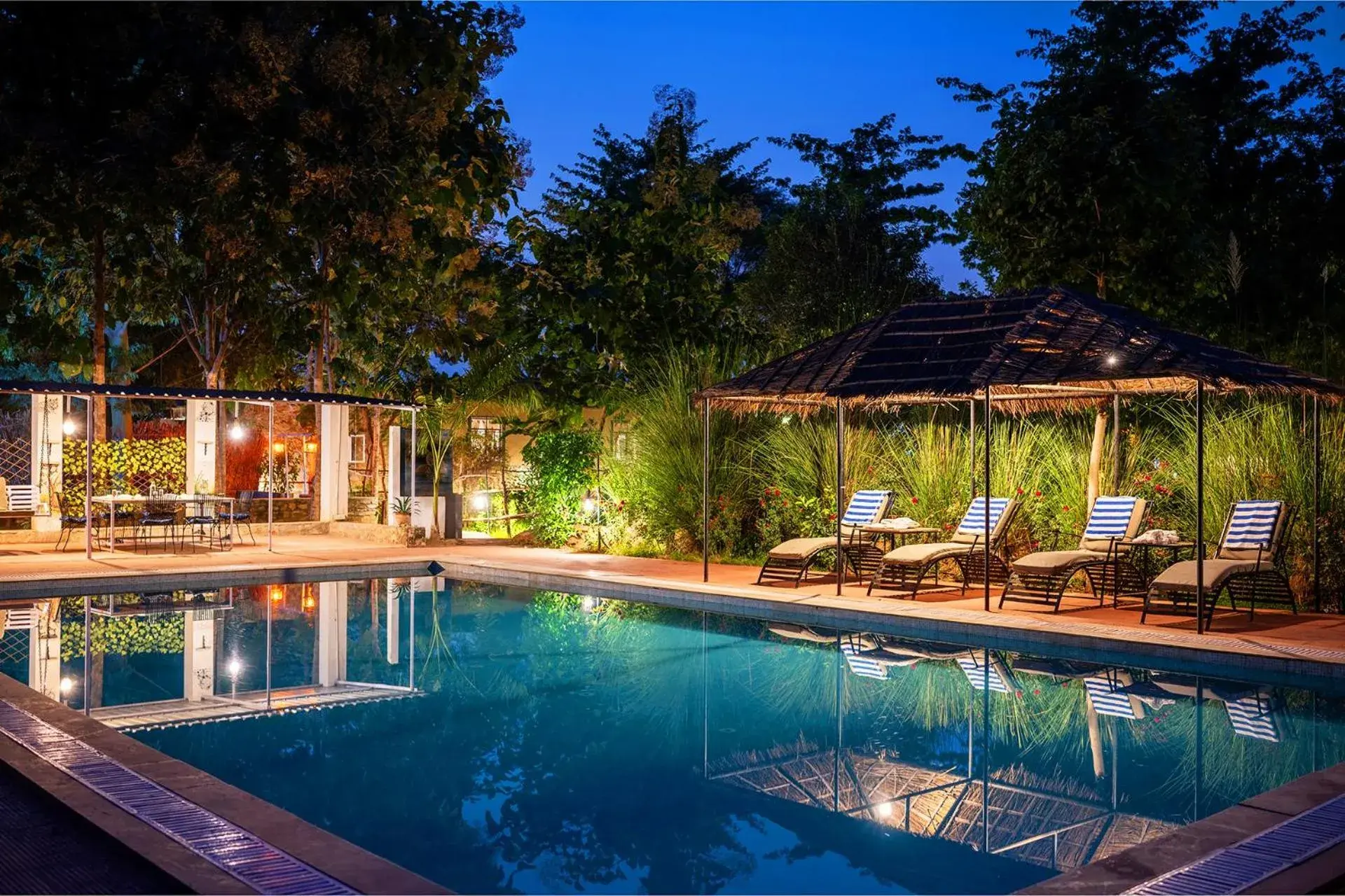 Pool view in Maa Ashapura Resort Pool view in Maa Ashapura Resort