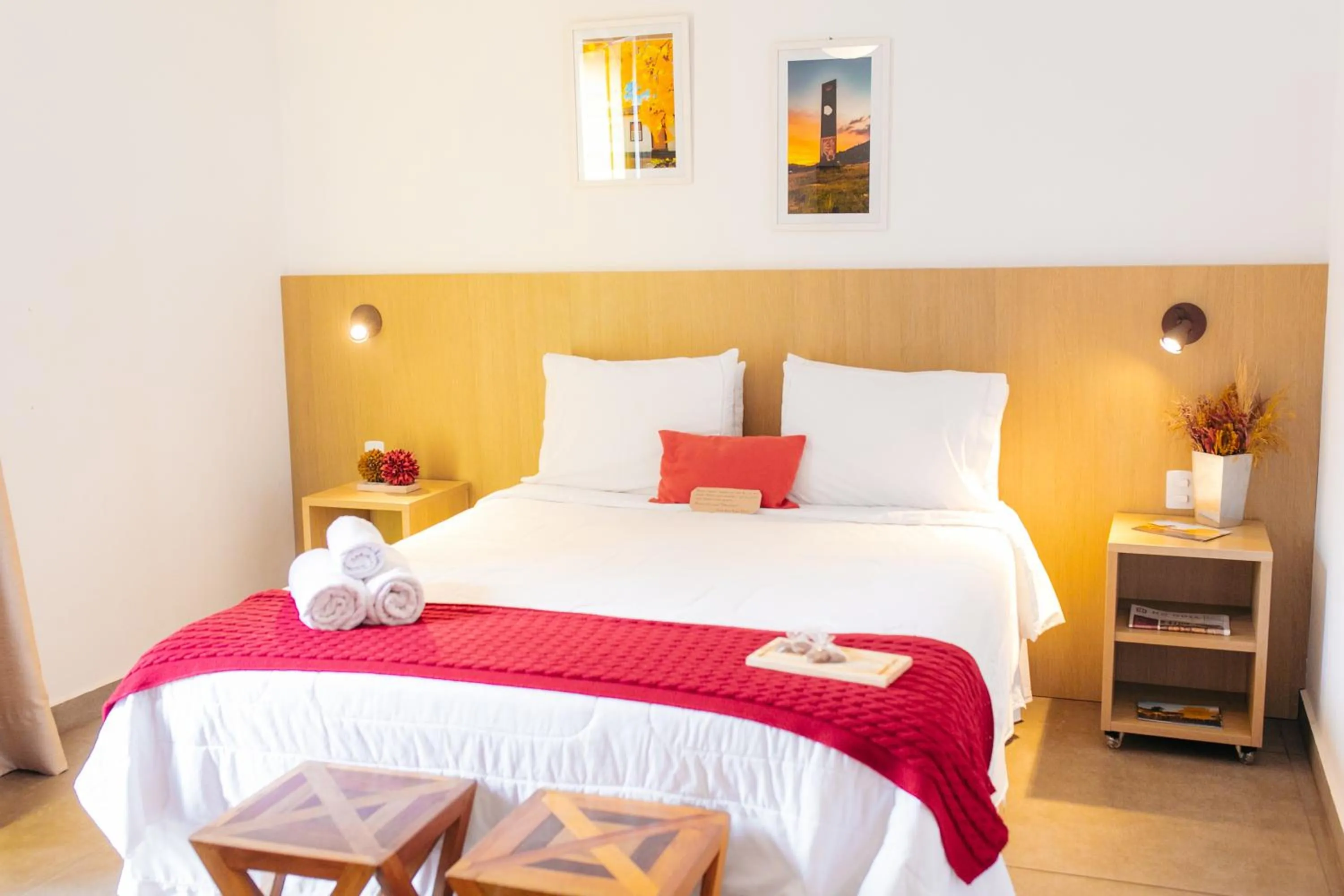 Bed in Pousada Relicário