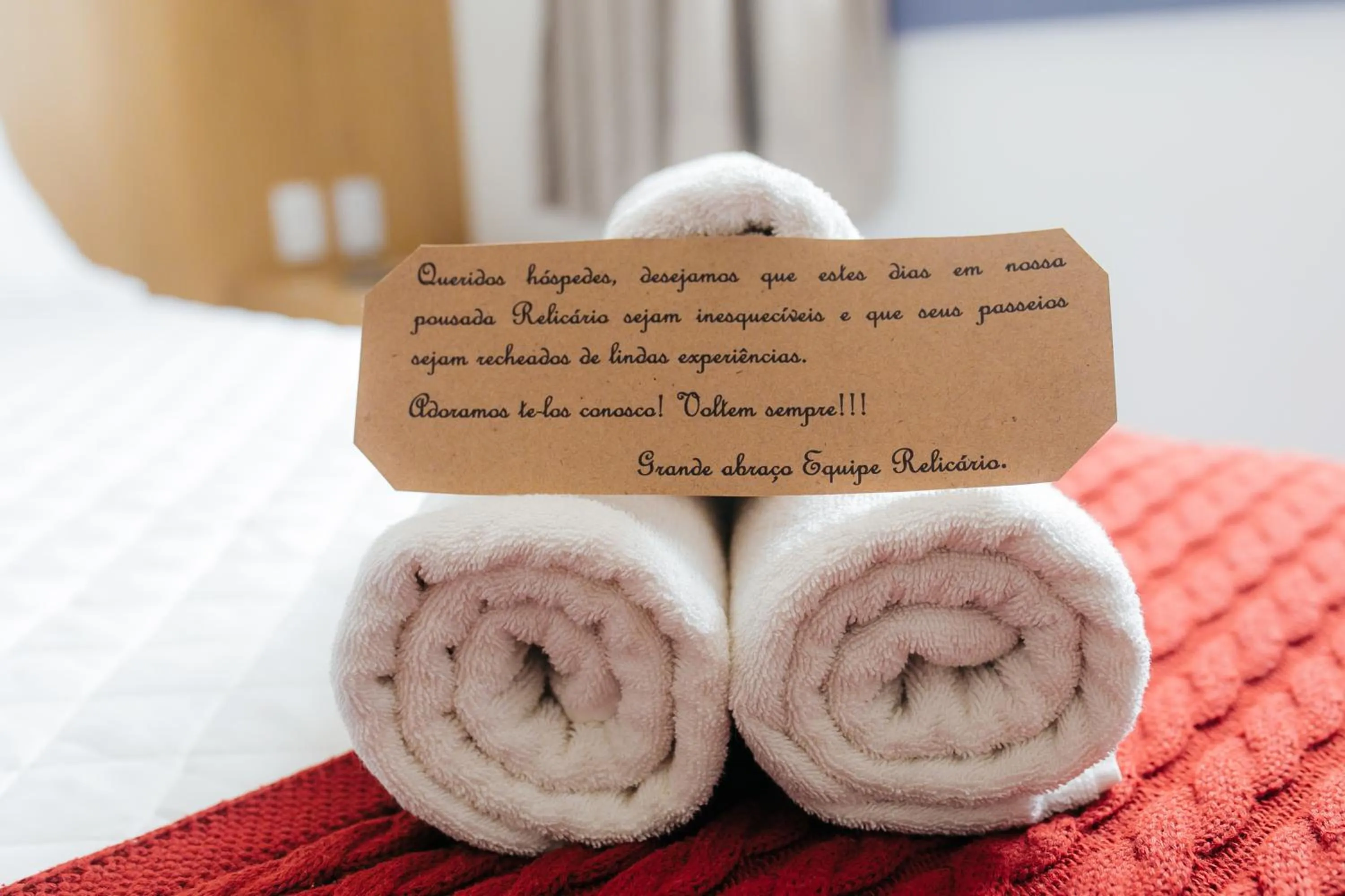 Bed in Pousada Relicário