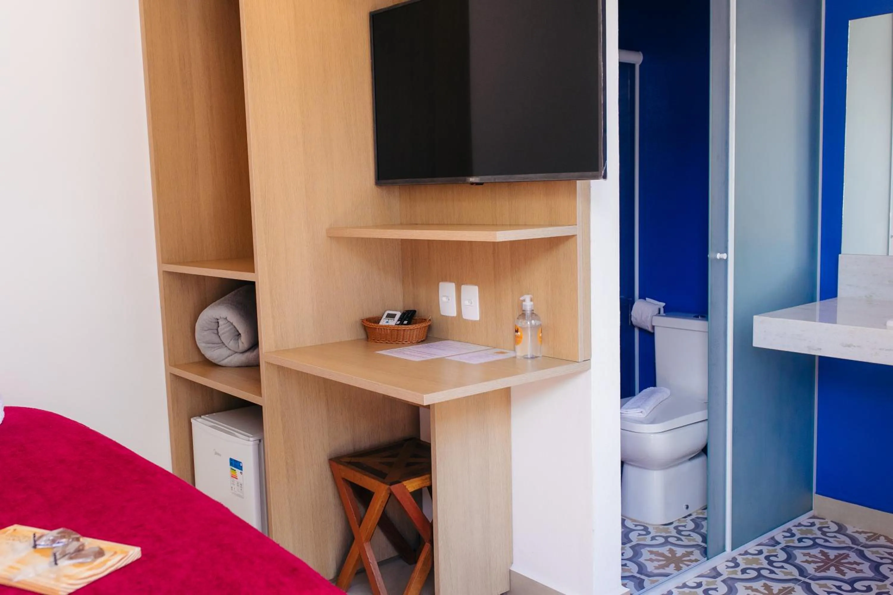 Bathroom, Bed in Pousada Relicário