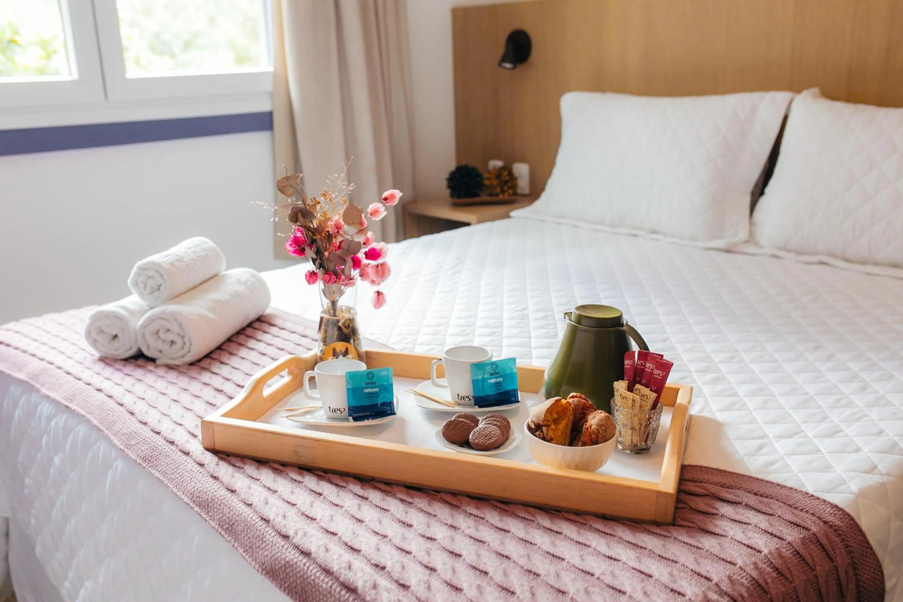 Bed in Pousada Relicário