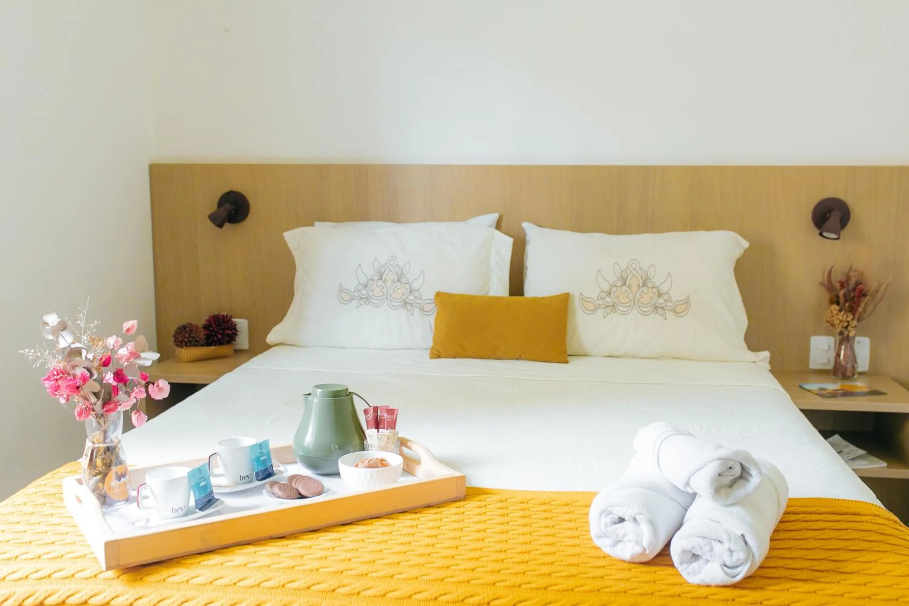 Bed in Pousada Relicário