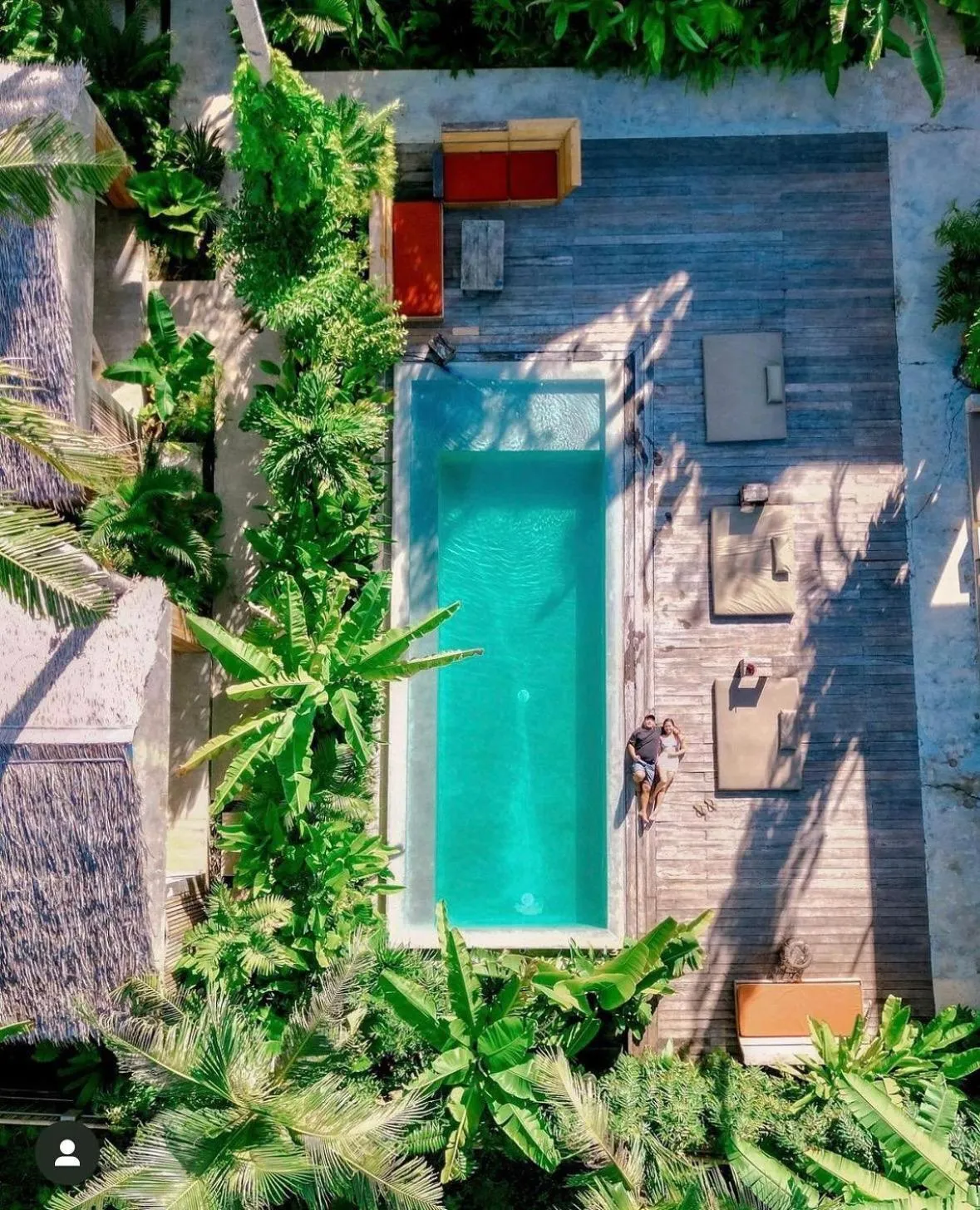 Pool view in Surfing Temple Boutique Hotel