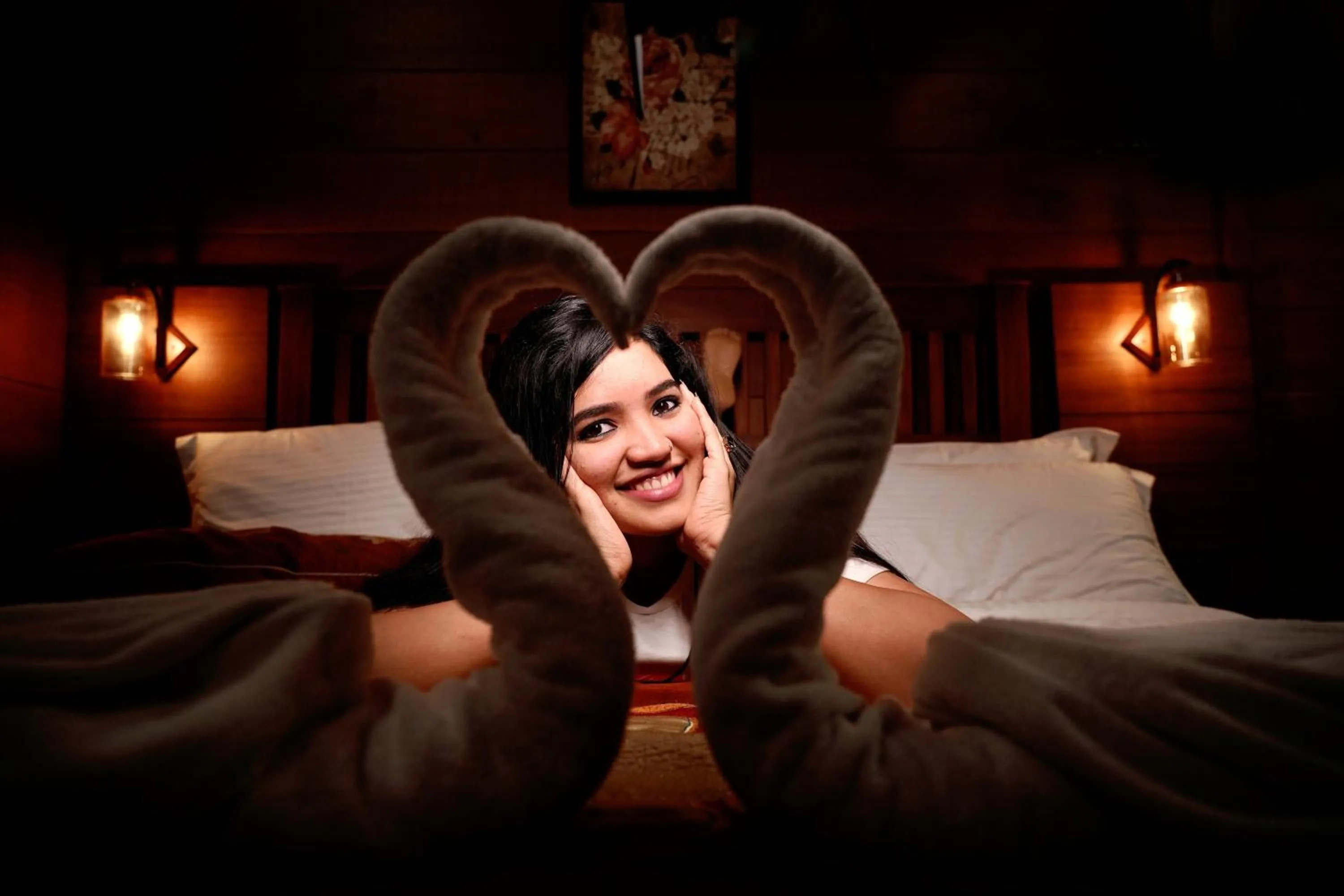 Decorative detail, Bed in Southern Panorama Indriya Resorts & Spa