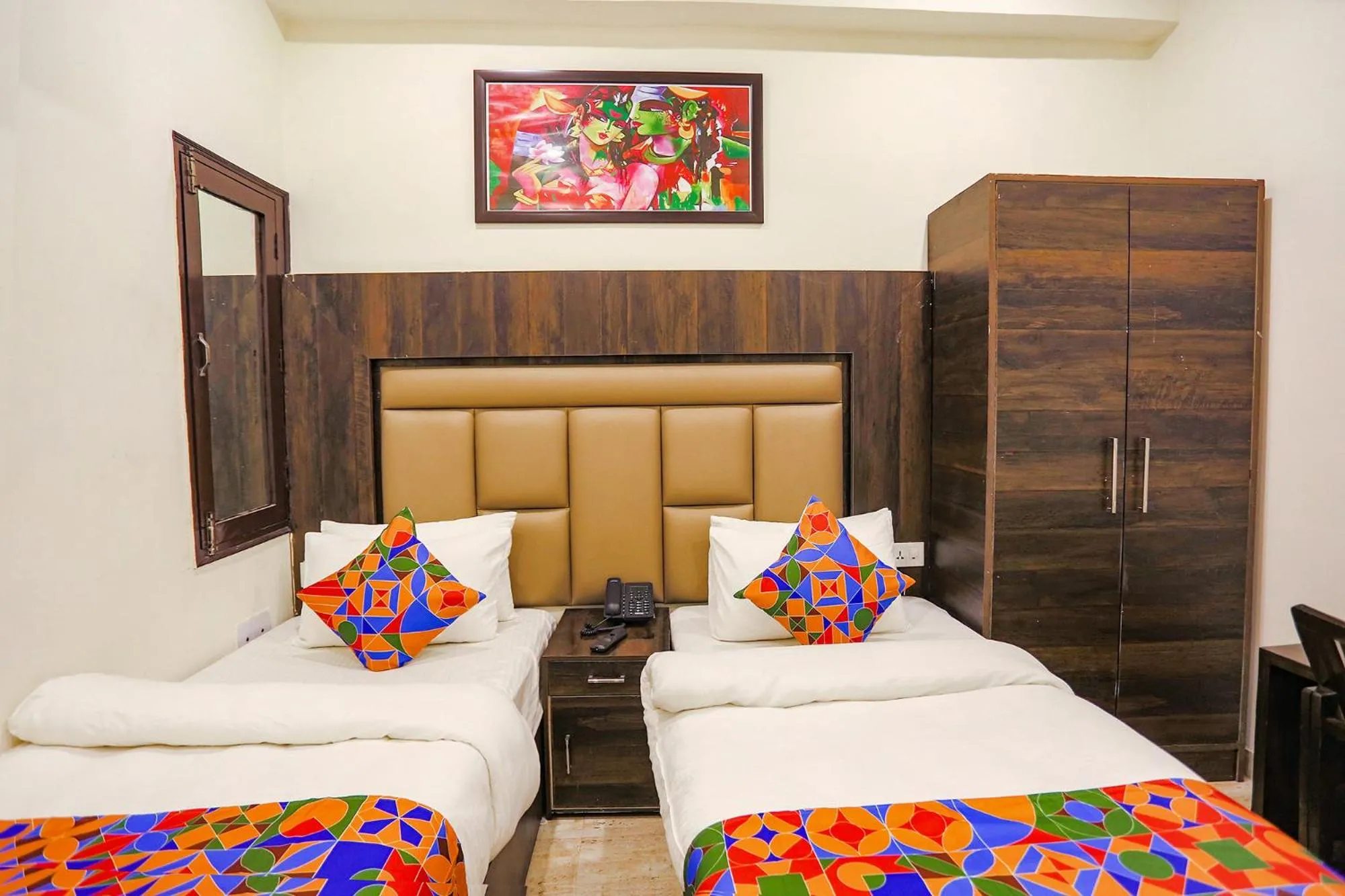 Bed in FabHotel The Kiara Near IGI Delhi Airport