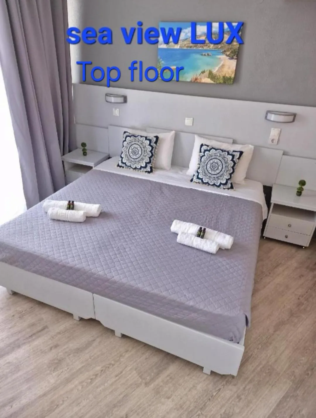 Bed in BLUE EYES APARTMENTS