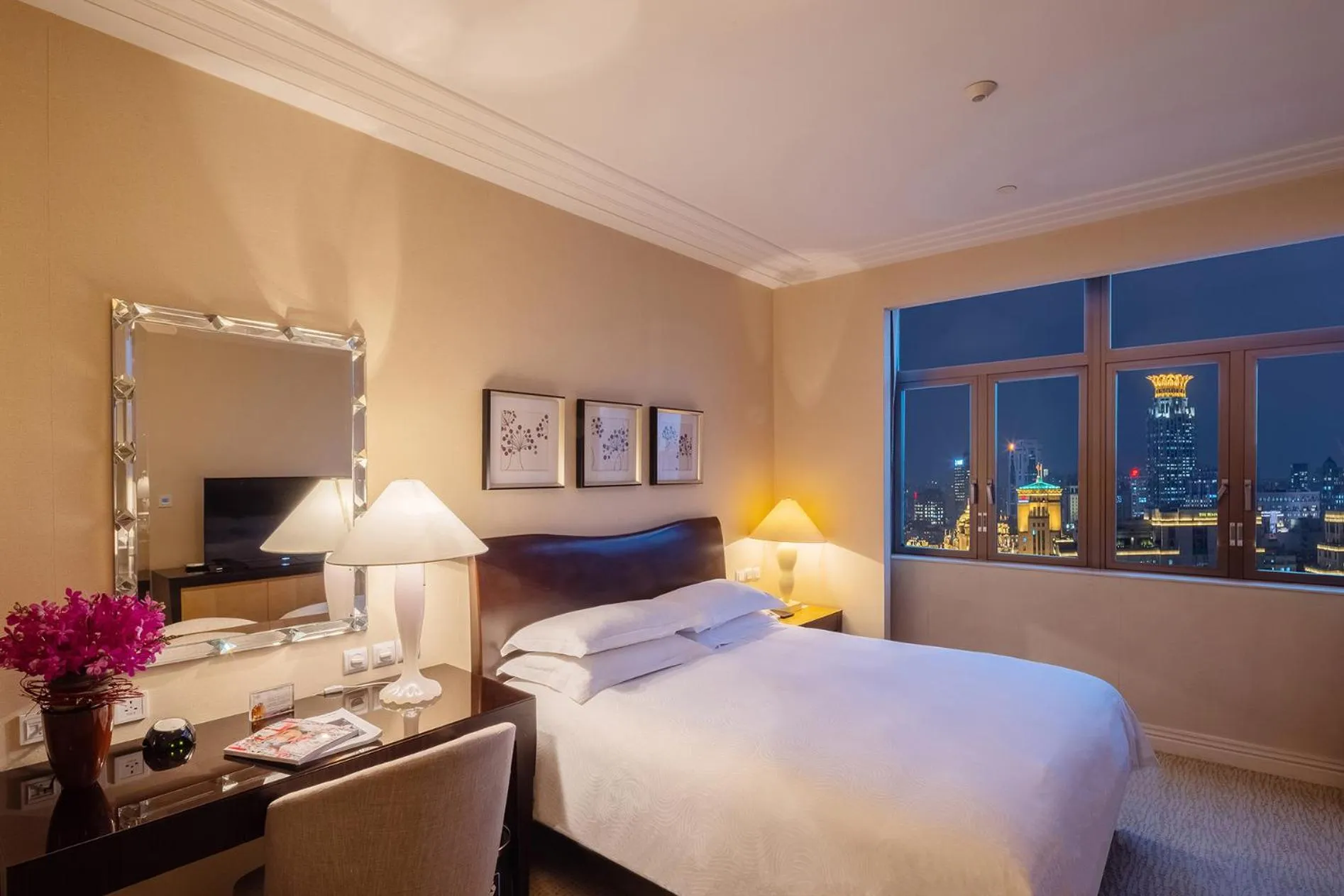 Bed in Broadway Mansions Hotel - On the Bund - Journey Through Time Old Shanghai Republic Dreams